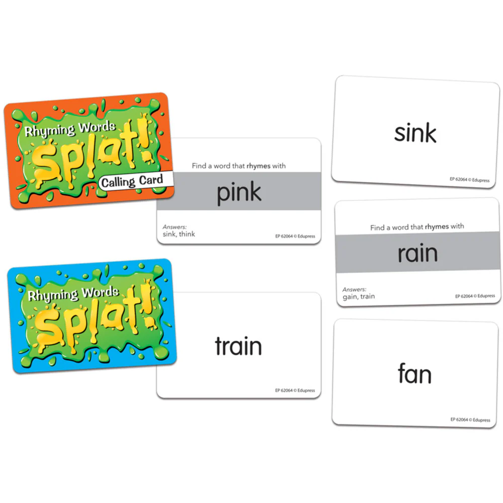 Teacher Created Resources Rhyming Words Splat Game - Color-Coded Decks - Image 5