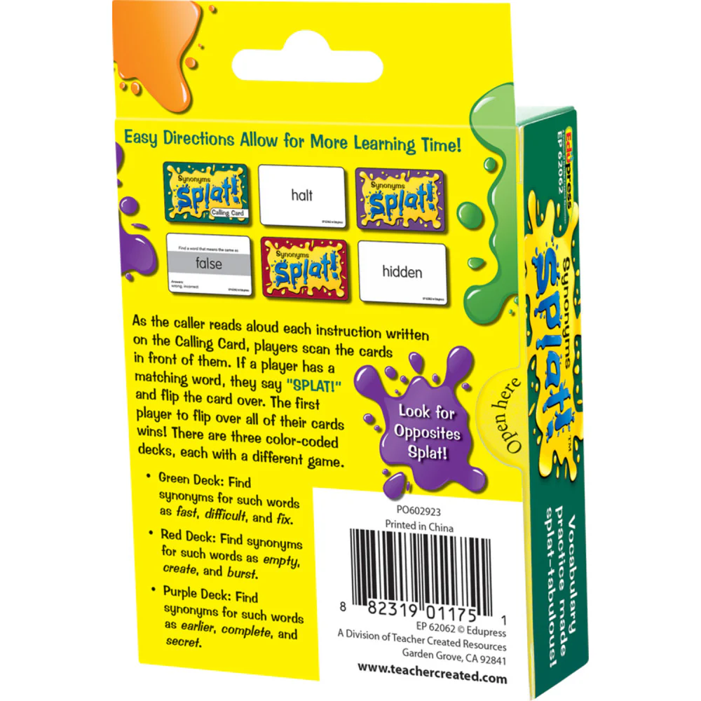Teacher Created Resources Synonyms Splat Game - Educational Language Toy - Image 3