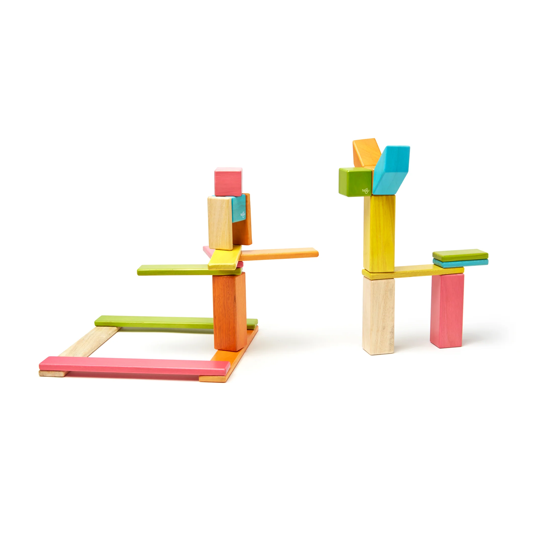 Tegu Magnetic Wooden Blocks, 24-Piece Set, Tints - Image 2
