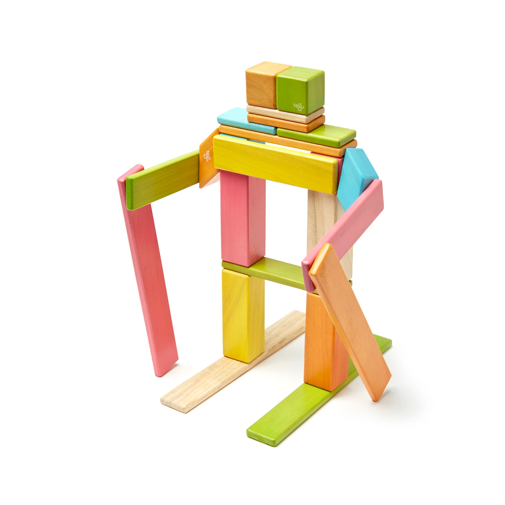Tegu Magnetic Wooden Blocks, 24-Piece Set, Tints - Image 4