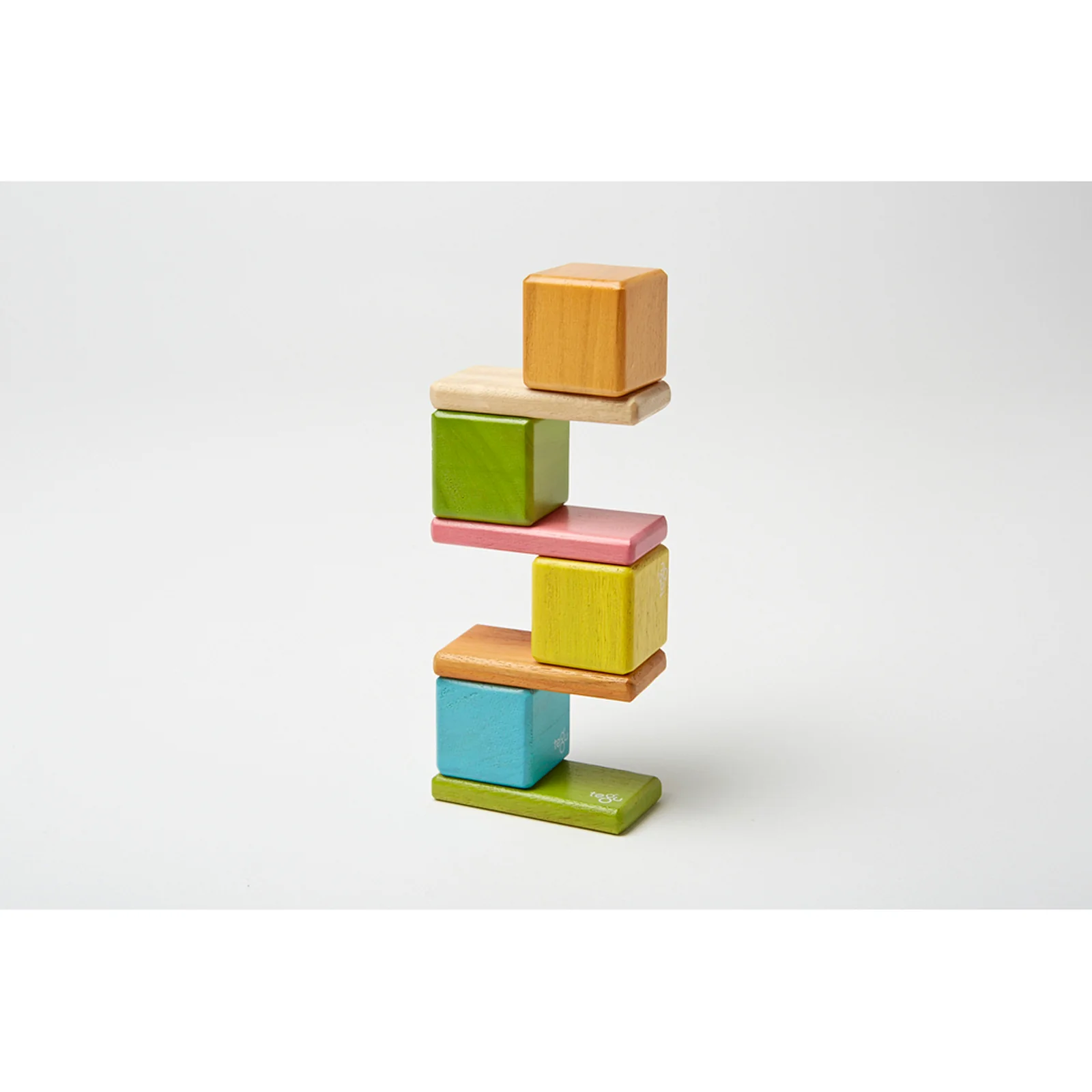 Tegu 8-Piece Magnetic Wooden Block Set - Pocket Pouch, Tints - Image 4