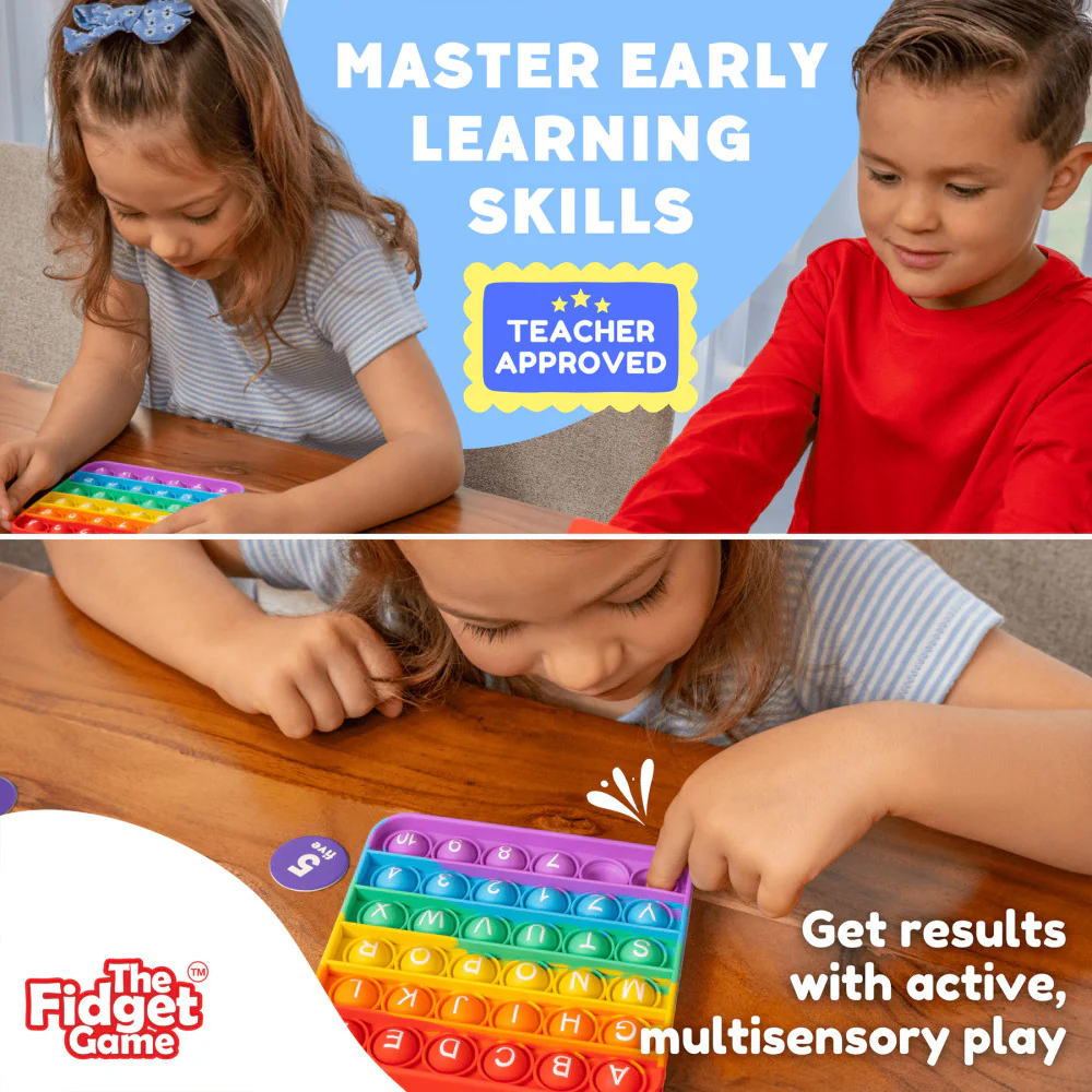The Fidget Game ABC Bingo Educational Popping Mat Set - Image 5