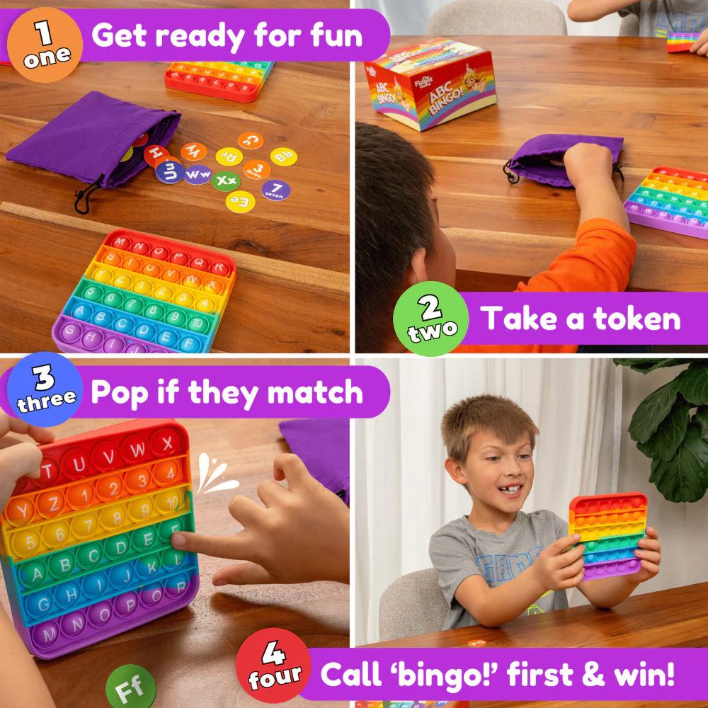 The Fidget Game ABC Bingo Educational Popping Mat Set - Image 8
