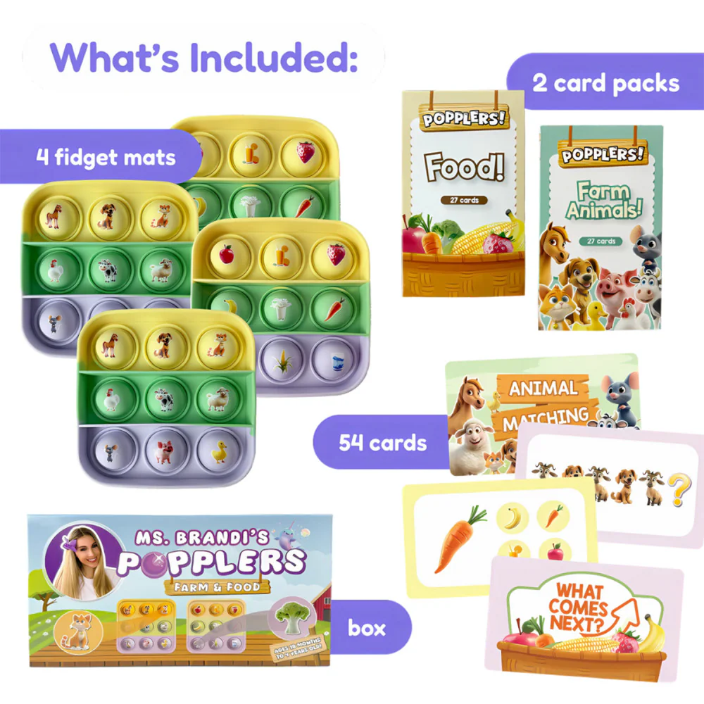 Ms. Brandi's Popplers - Fidget Game - Educational Farm & Food Game - Image 2