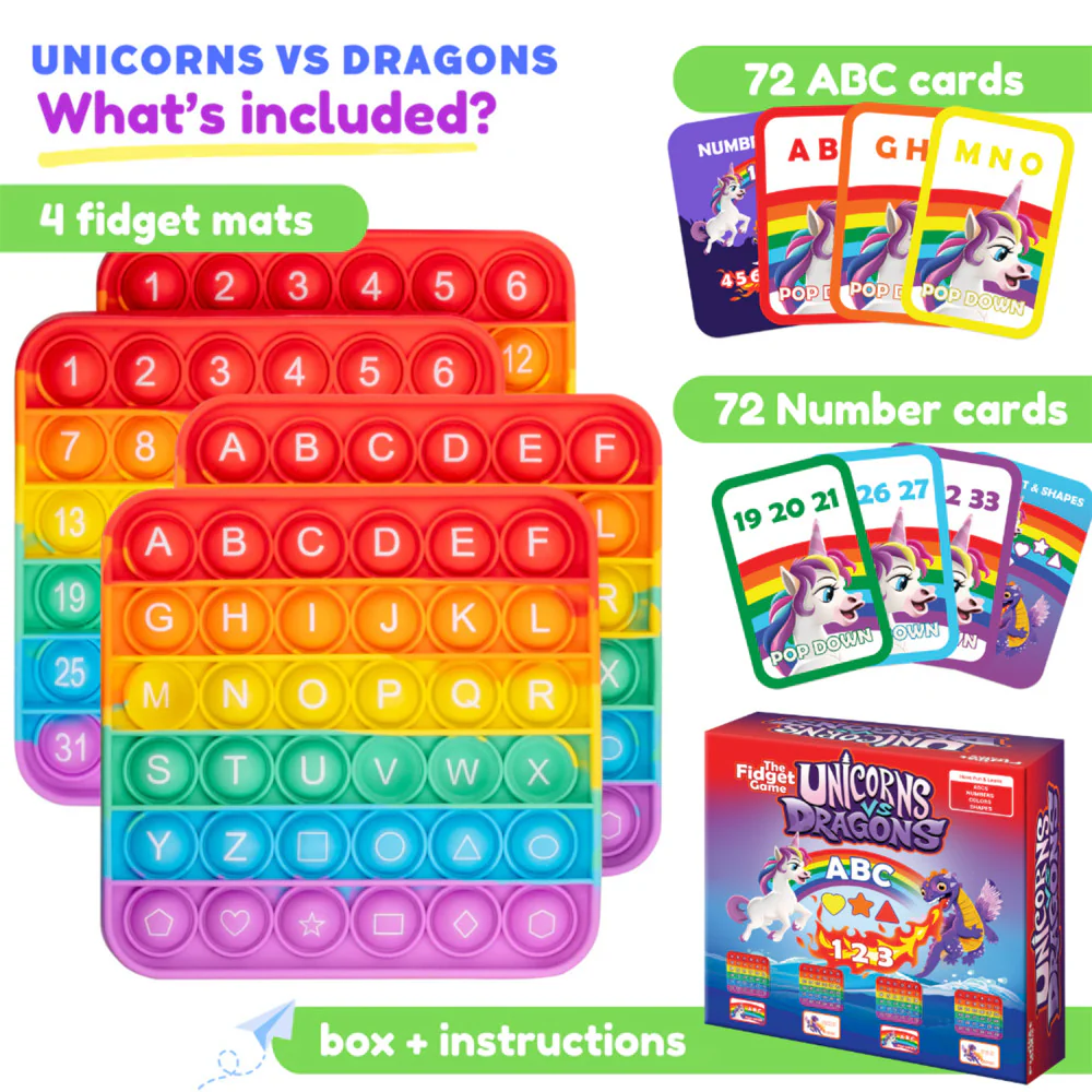 Unicorns vs Dragons: The Fidget Game Alphabet Mastery Educational Game - Image 2