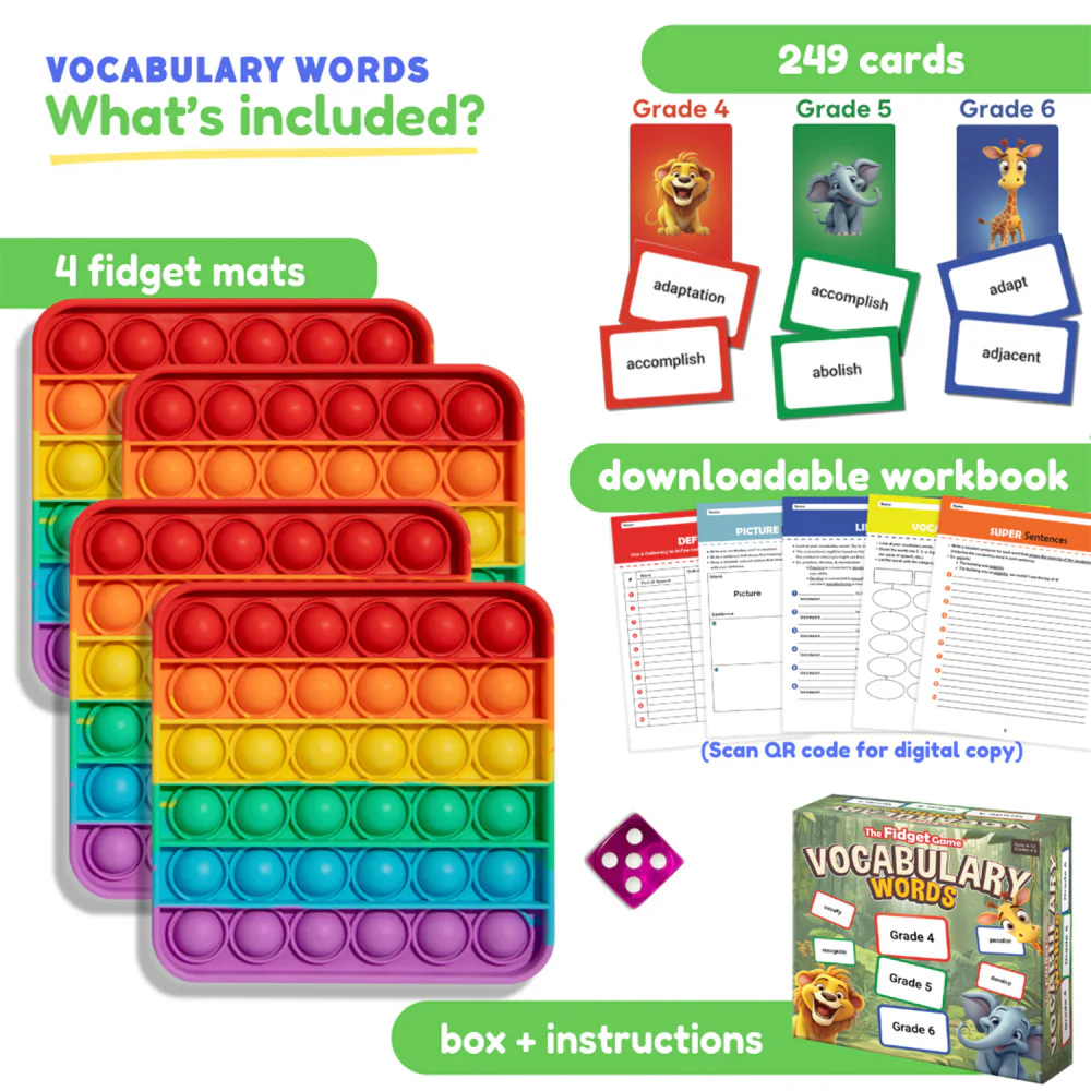 Fidget Vocabulary Explorer Game - Interactive Learning for Ages 8-12 - Image 2