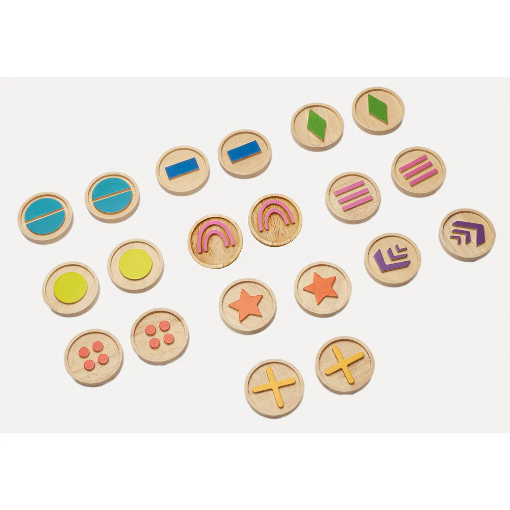 The Freckled Frog Let's Feel - Tactile Sensory Disks - Colorful Beechwood - Image 5