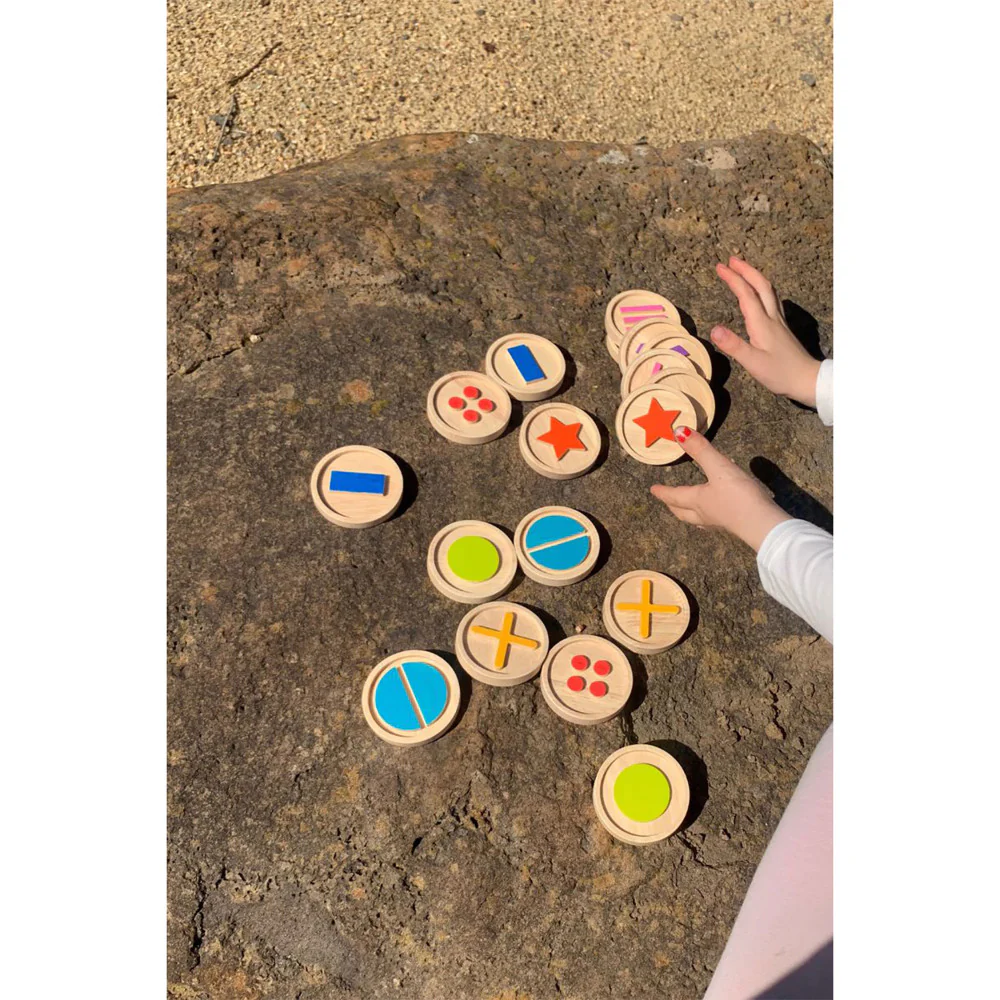 The Freckled Frog Let's Feel - Tactile Sensory Disks - Colorful Beechwood - Image 6