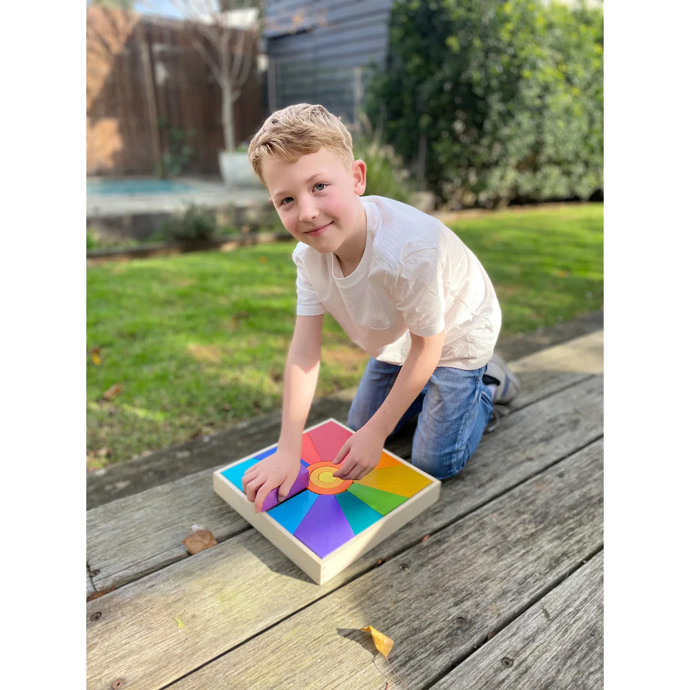The Freckled Frog Sunny Colors – Wooden Sun Puzzle & Playset - Image 5