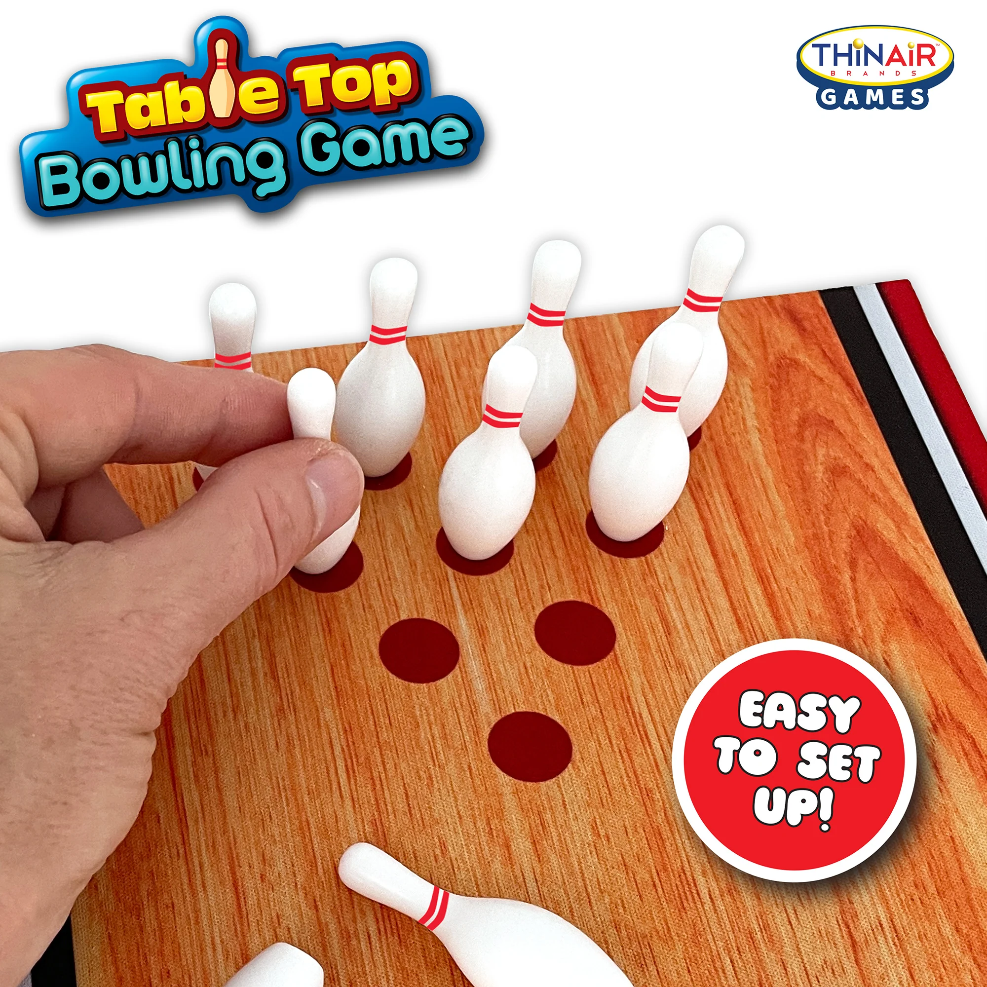 Thin Air Games Tabletop Bowling Set - Roll-Up Alley & Fun for Family - Image 5
