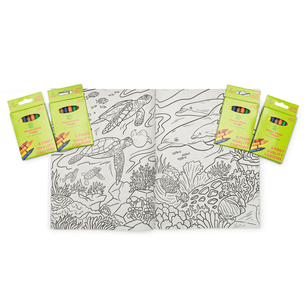 Three Little Twigs Animals of the World Coloring Book Set - 16pc Bundle - Image 3