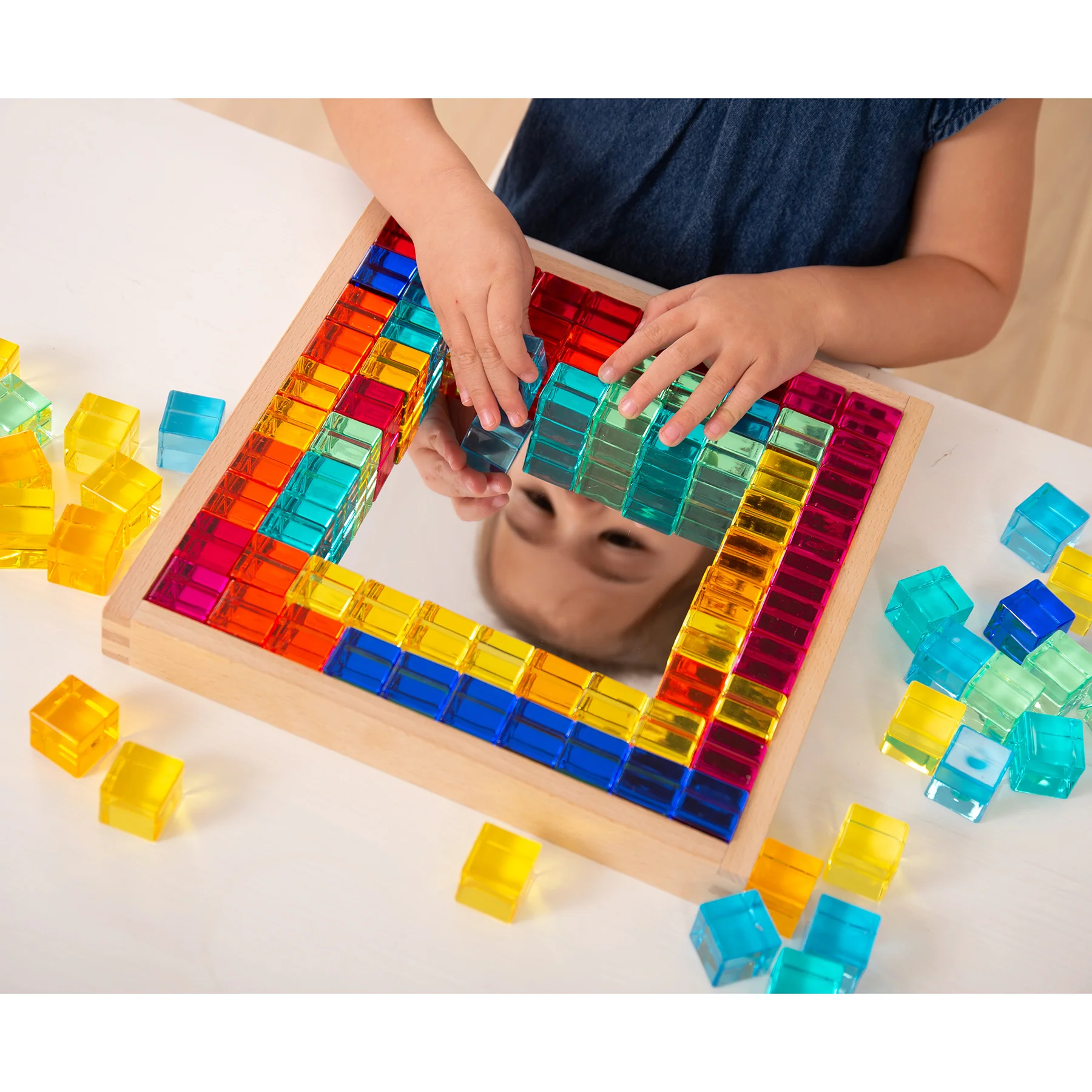 TickiT Gem Cube Mirror Tray - Colorful Sensory Exploration - Image 10