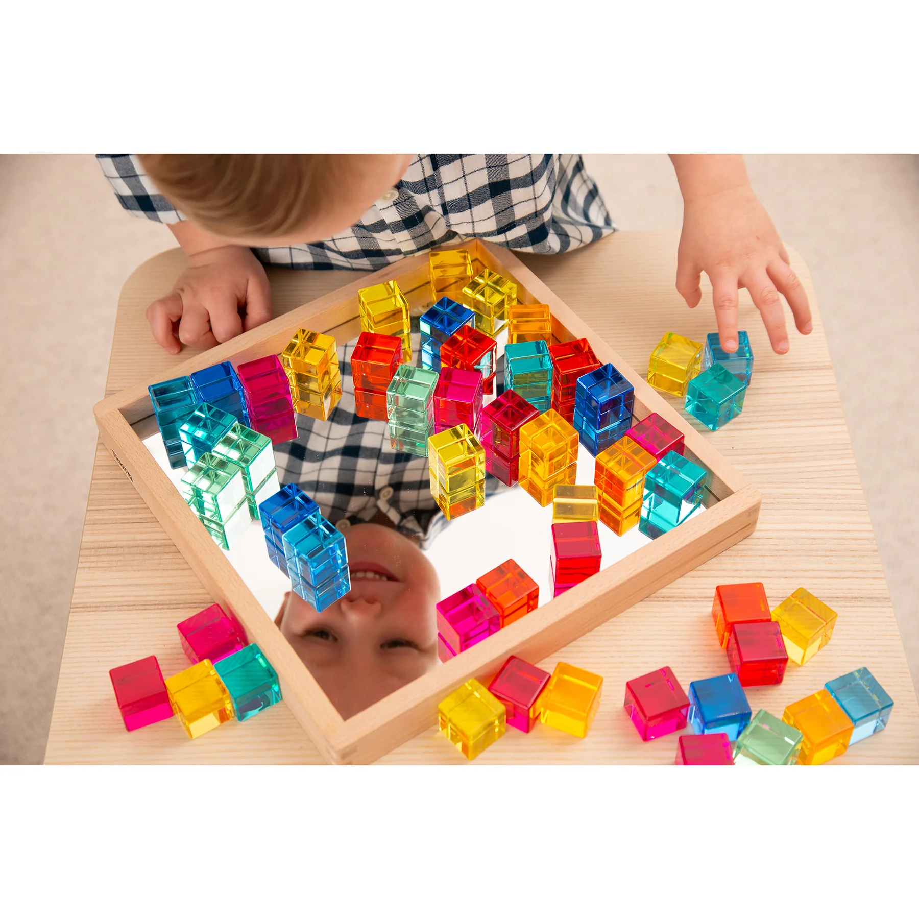 TickiT Gem Cube Mirror Tray - Colorful Sensory Exploration - Image 11