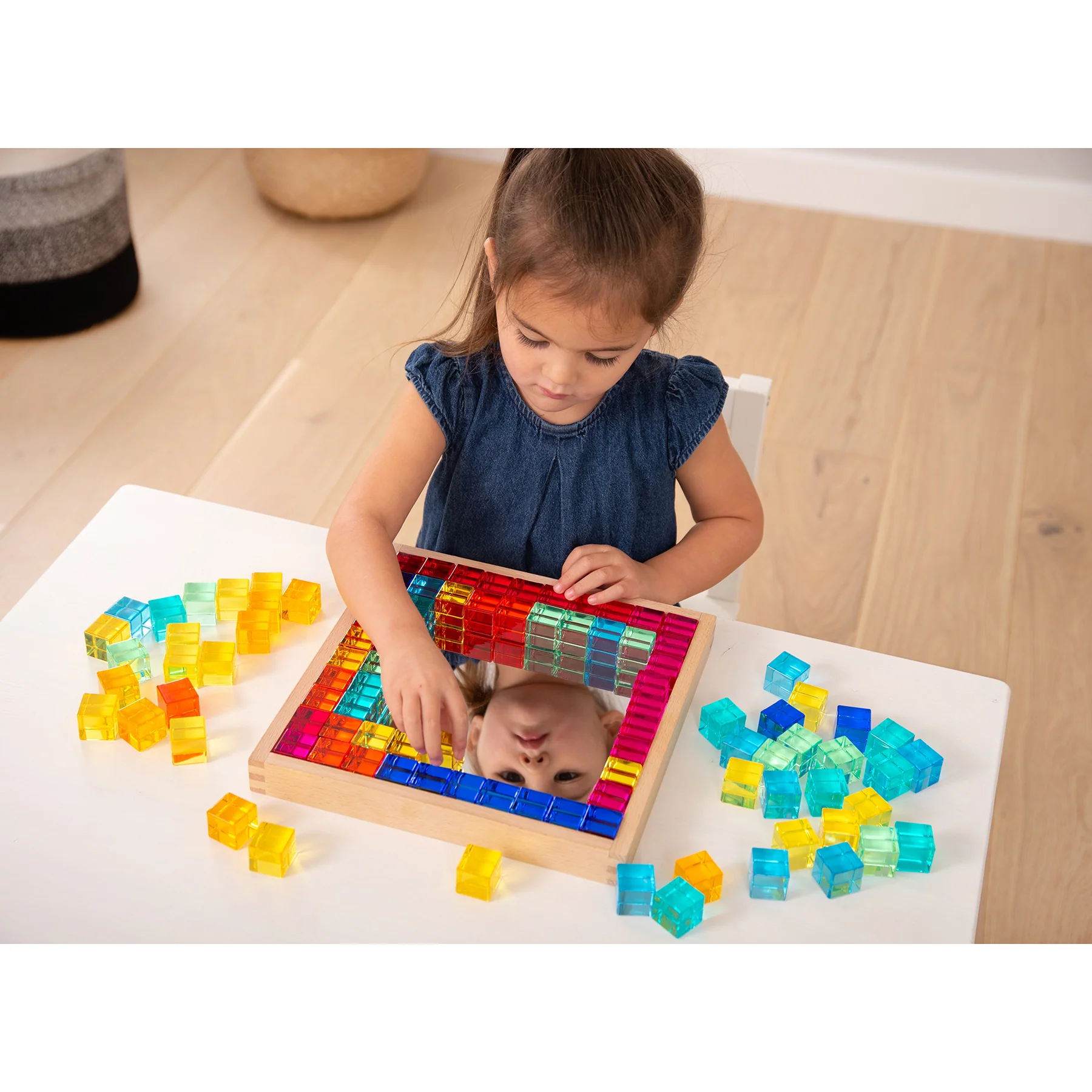 TickiT Gem Cube Mirror Tray - Colorful Sensory Exploration - Image 3