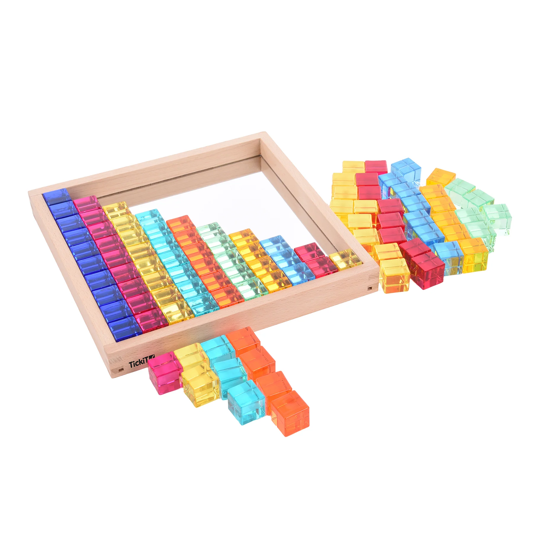 TickiT Gem Cube Mirror Tray - Colorful Sensory Exploration - Image 4