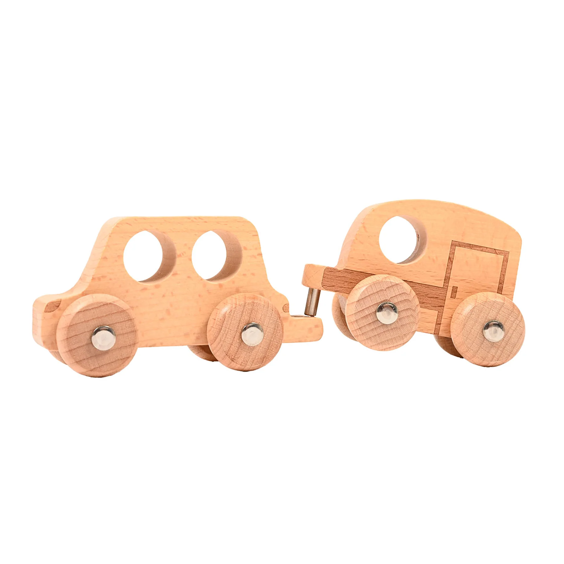 TickiT Natural Wooden Vehicles Set - 12 Piece Playset - Image 3