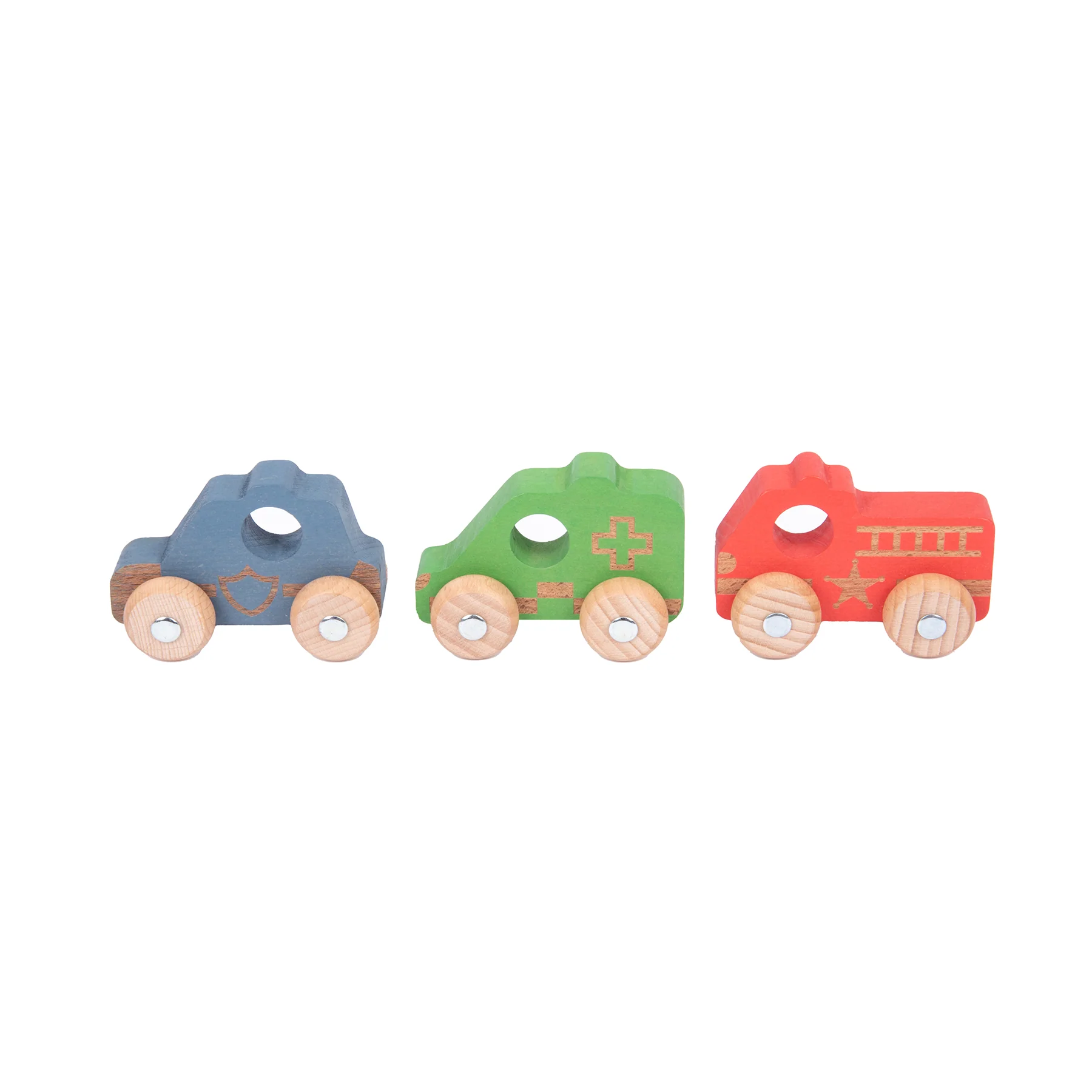 TickiT Rainbow Wooden Vehicles – Colorful Toddler Playset - Image 5