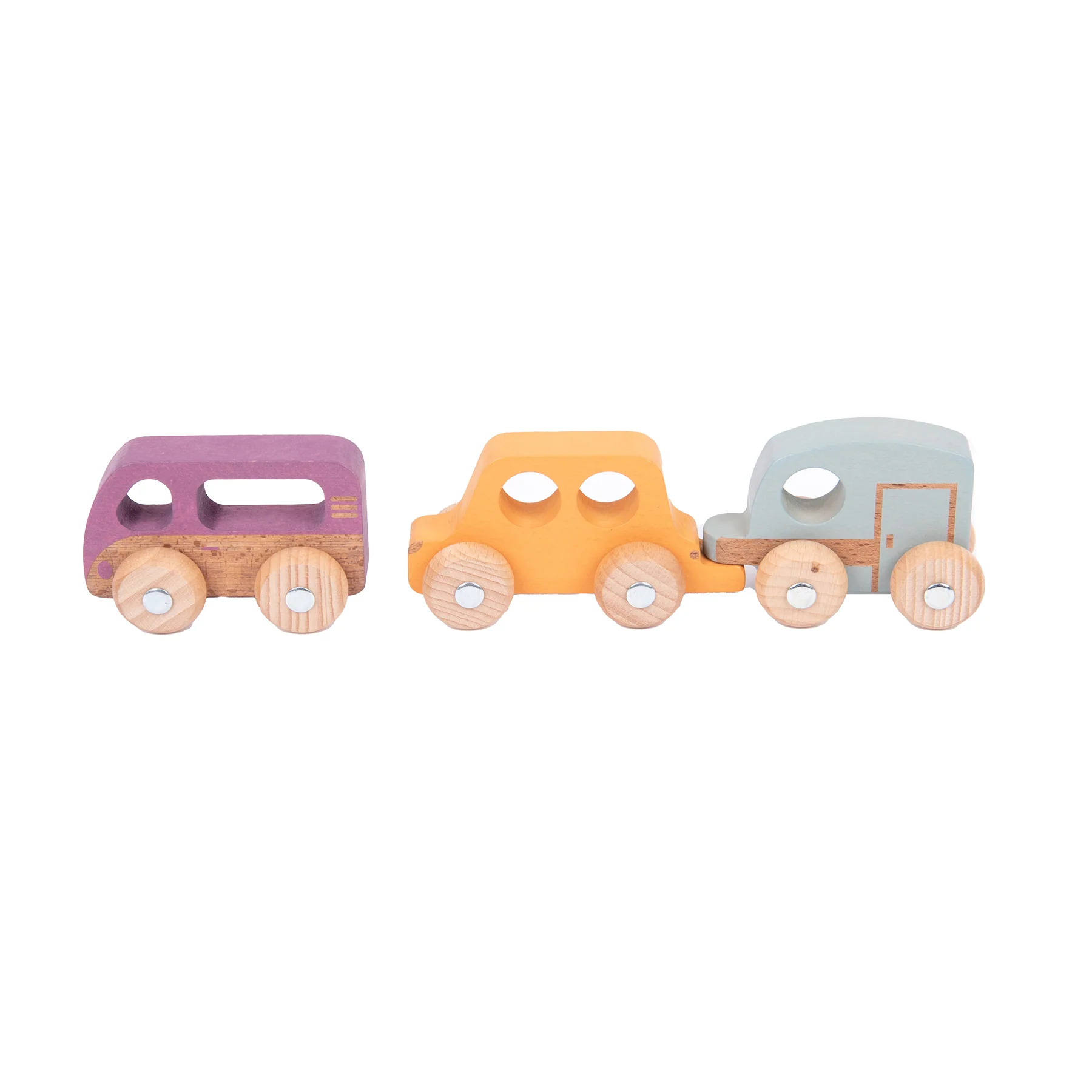 TickiT Rainbow Wooden Vehicles – Colorful Toddler Playset - Image 6
