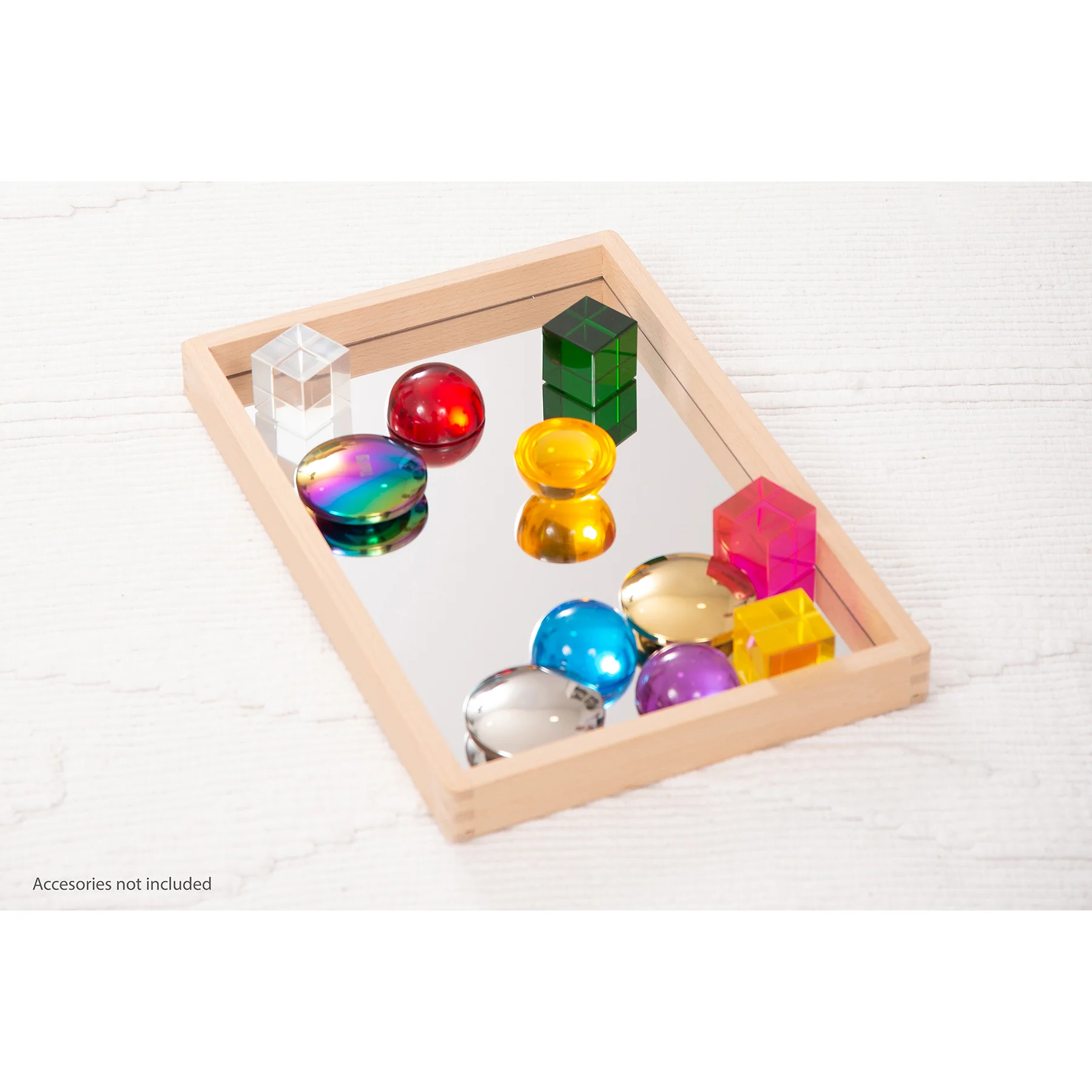 TickiT Small Wooden Mirror Tray - Reflective Learning Adventure - Image 3