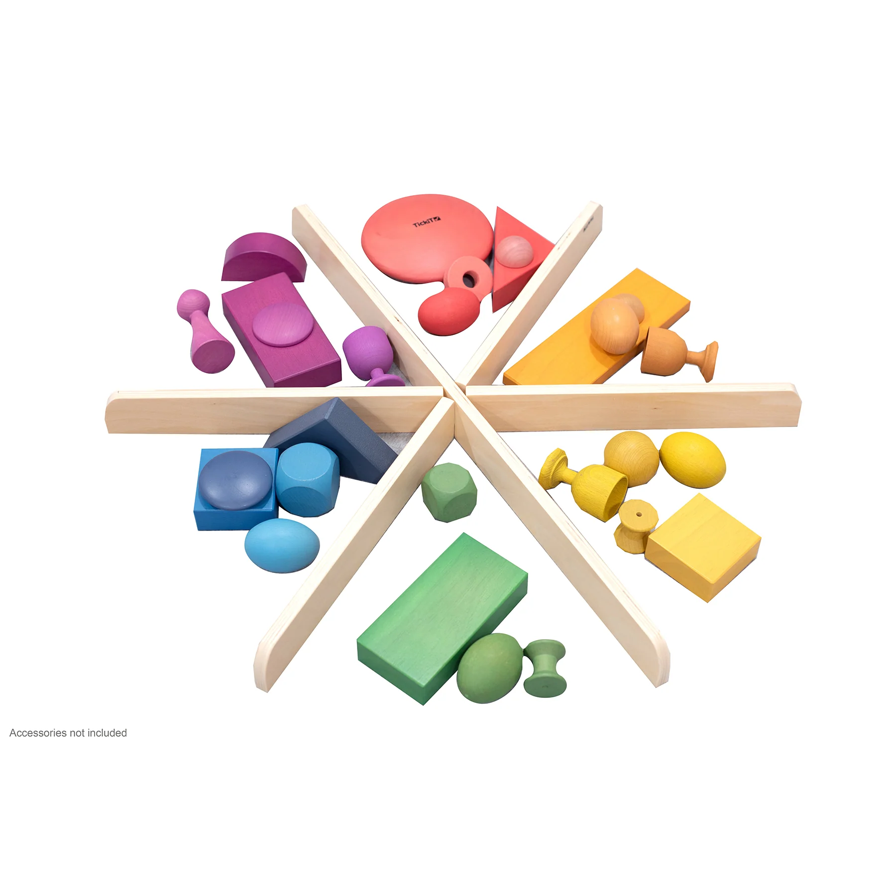 TickiT Wooden Discovery Dividers - Birch Plywood Playtime Circle - Image 4