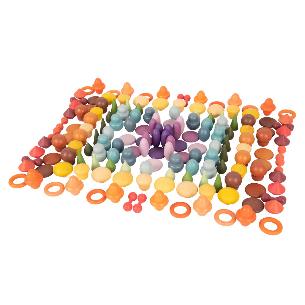TickiT Wooden Treasures Starter Set - Colorful Beechwood Shapes - Image 5