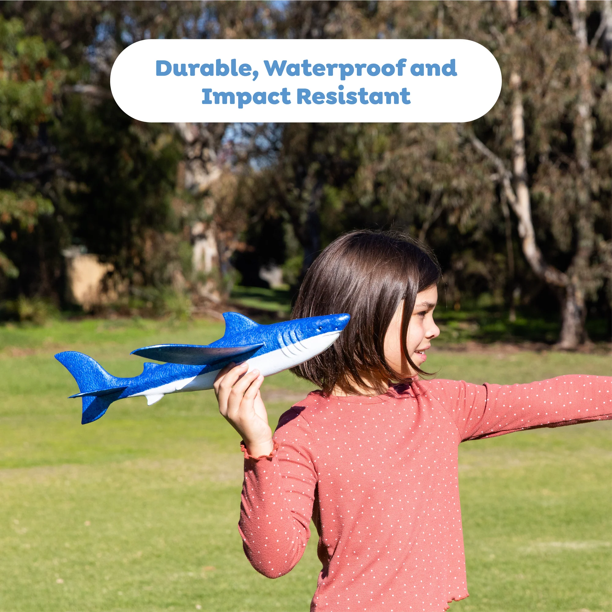 Tiger: 18" Shark Glider Foam Flying Toy – Soar the Skies! - Image 4