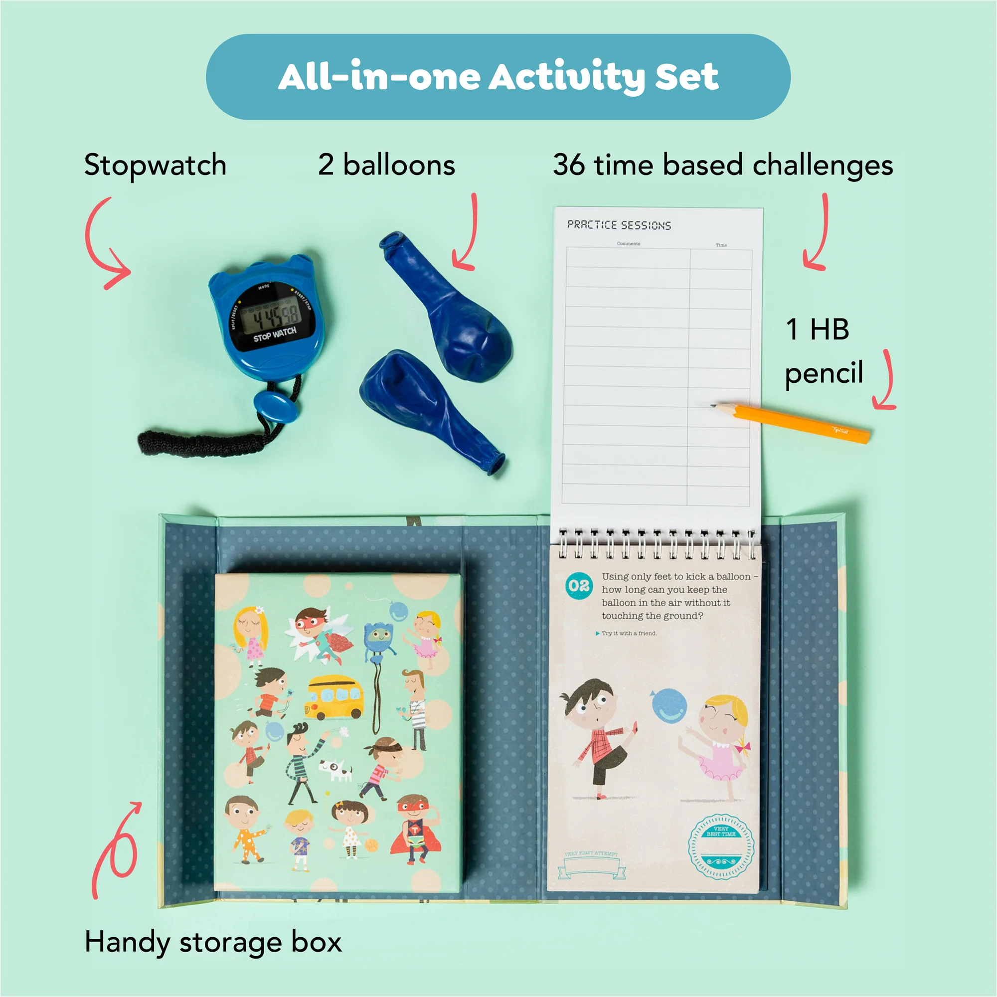 Tiger Tribe Beat the Clock Stopwatch Set - Time Challenge Game for Kids - Image 3