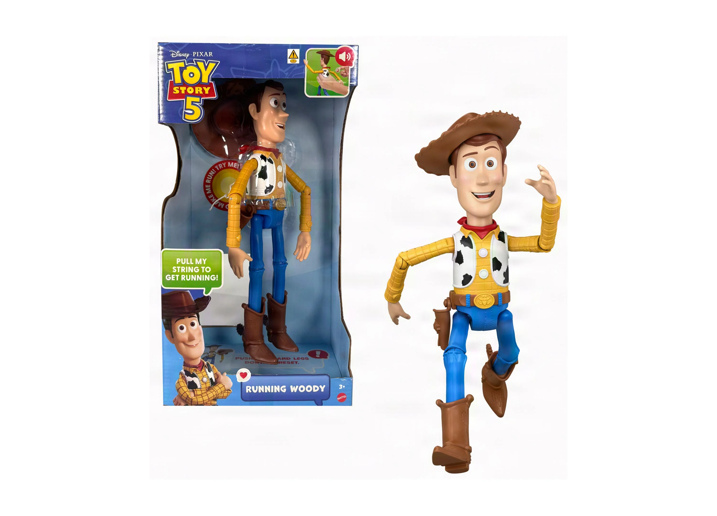Disney Pixar Toy Story 5 Running Woody 12-Inch Action Figure With Sounds