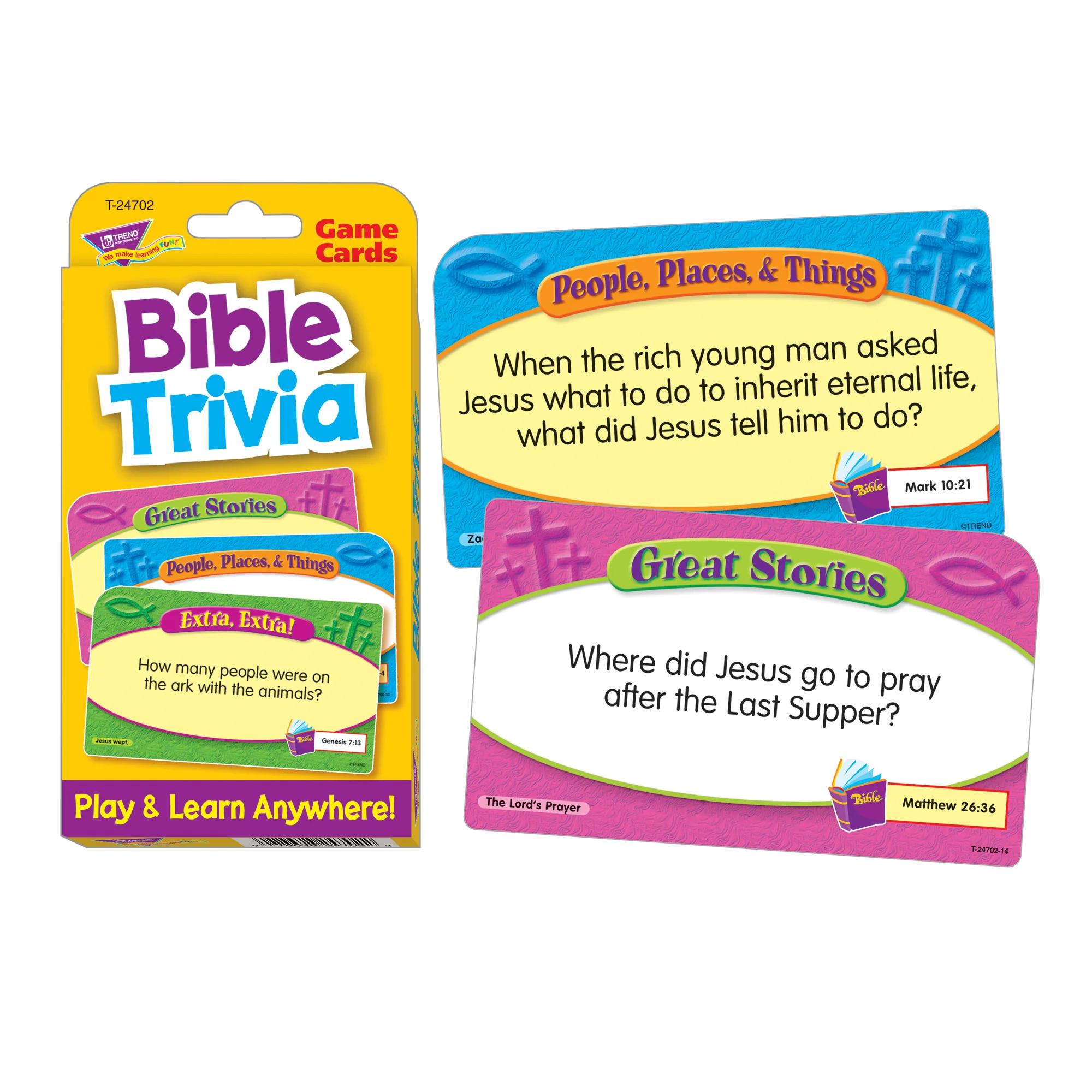 TREND Bible Trivia Challenge Cards, Ultimate Quiz Pack of 6 - Image 3
