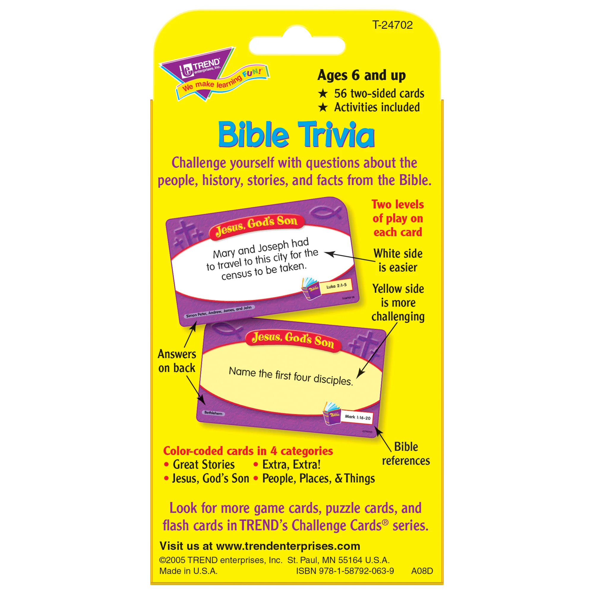 TREND Bible Trivia Challenge Cards, Ultimate Quiz Pack of 6 - Image 5