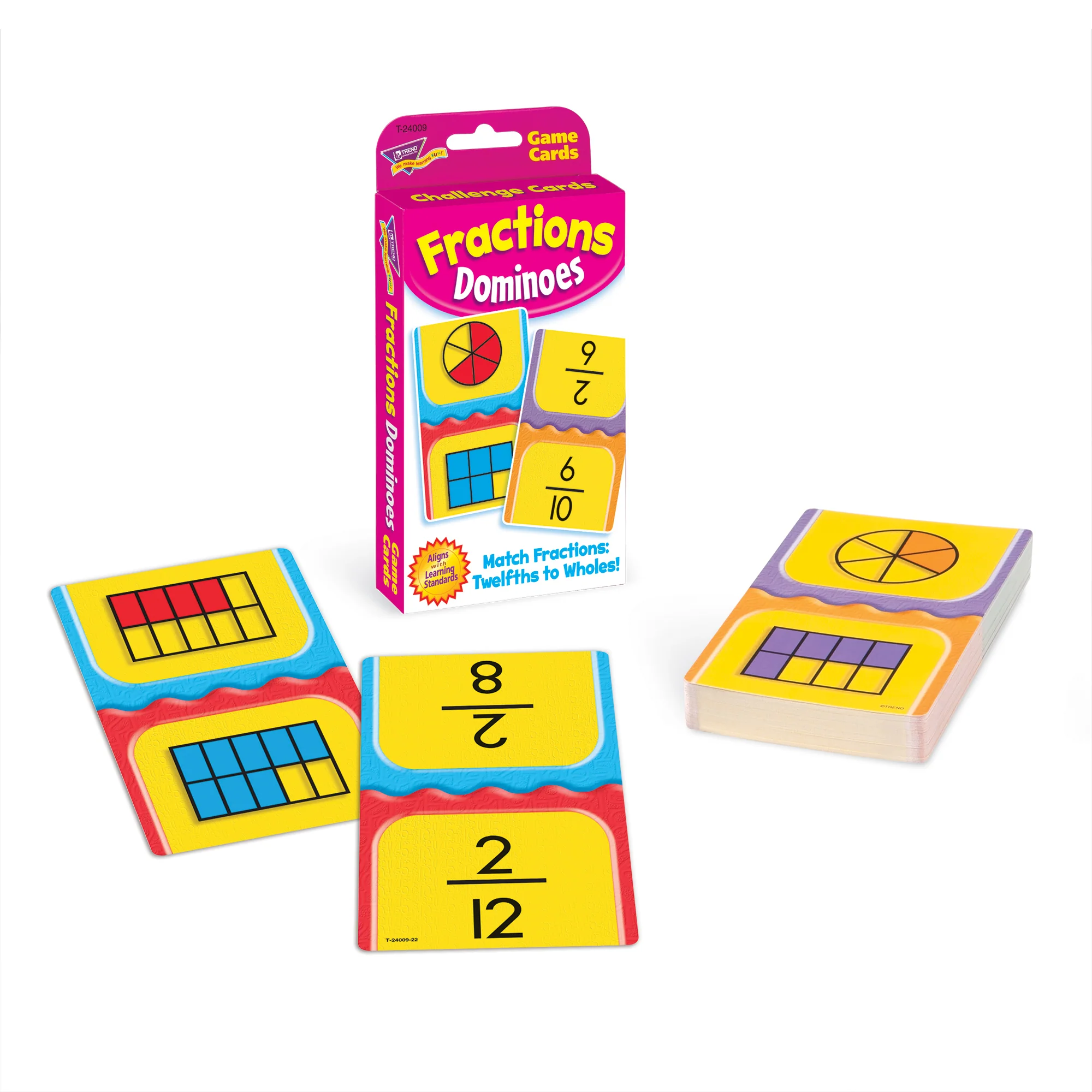 TREND Fraction Fun Dominoes Challenge Cards - Learning Game Set - Image 3
