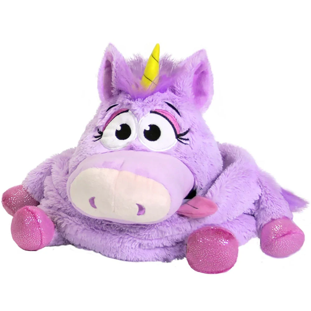 Tummy Stuffers Plush Unicorn - Purple Storage Companion - Image 2