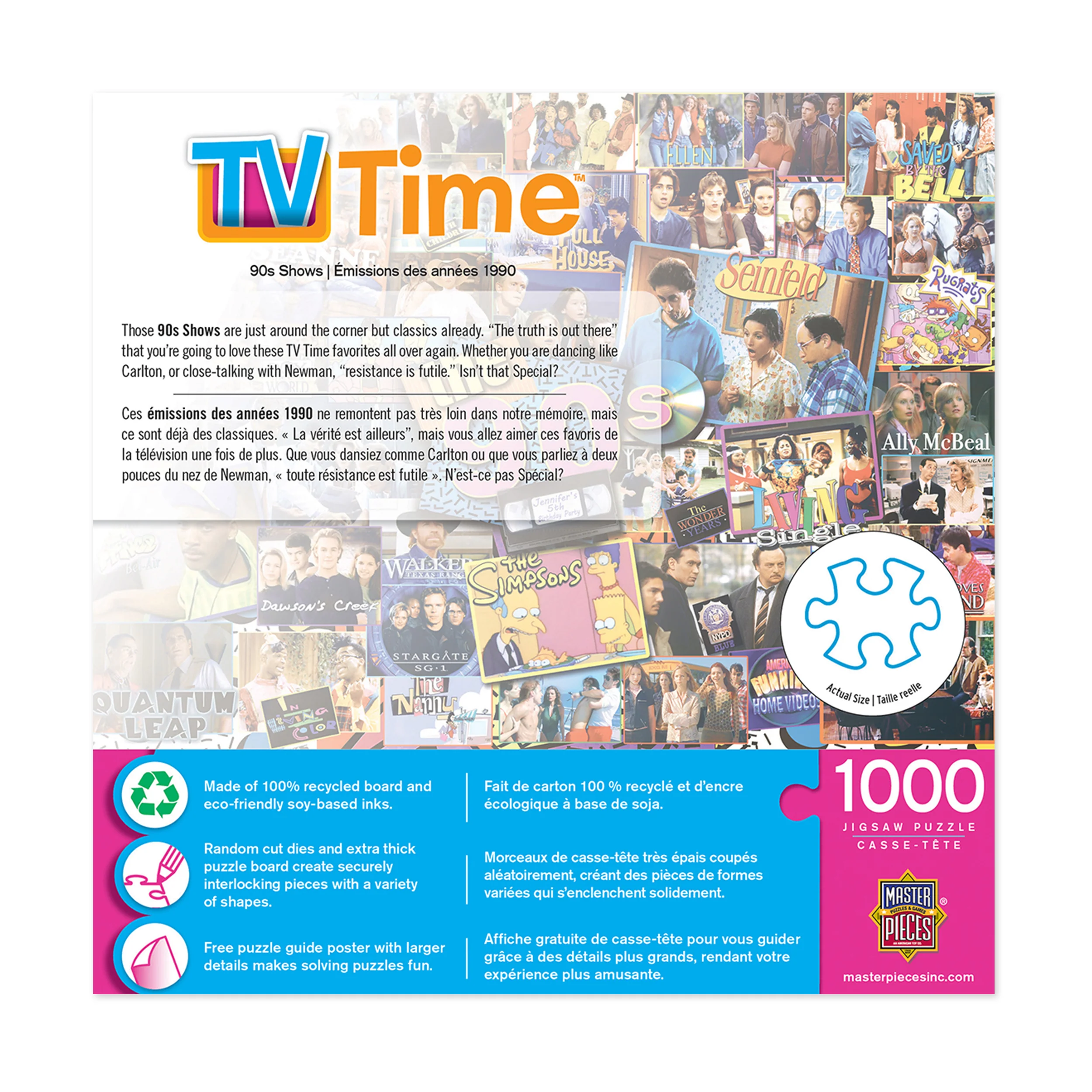 MasterPieces TV Time - 90s Shows Jigsaw Puzzle - 1000 pc - Image 4