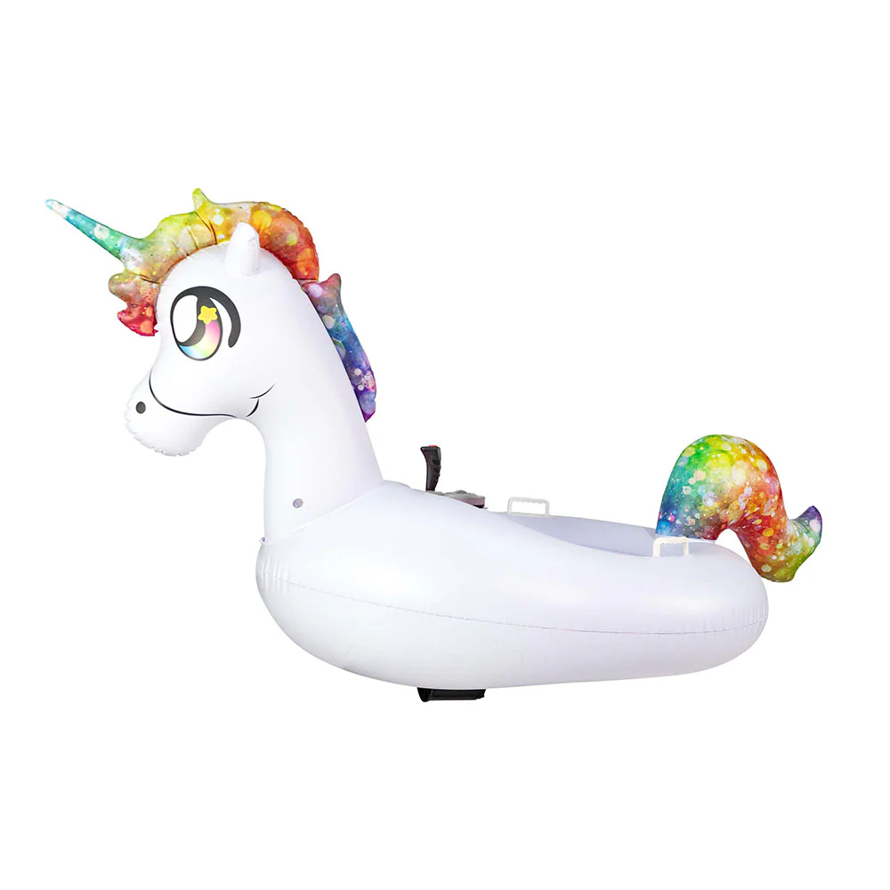 PoolCandy Motorized Unicorn Pool Float Tube with Propeller