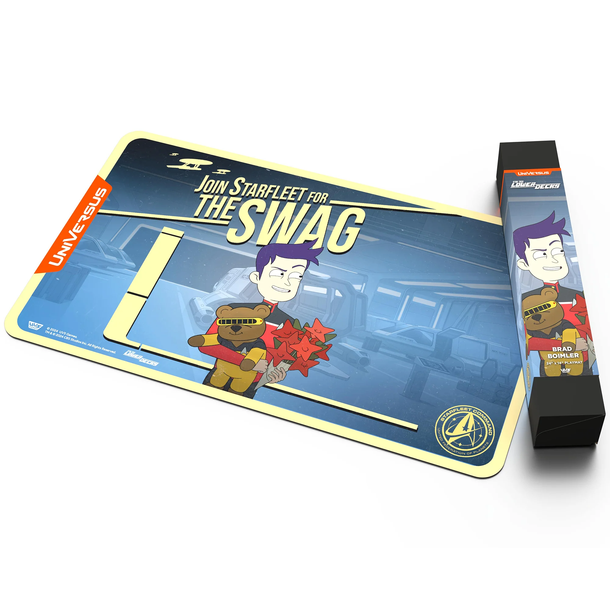 Star Trek Lower Decks Brad Boimler Playmat - 24x14" Neoprene Mat, Tabletop Card Game Accessory, Officially Licensed by UVS Games - Image 3