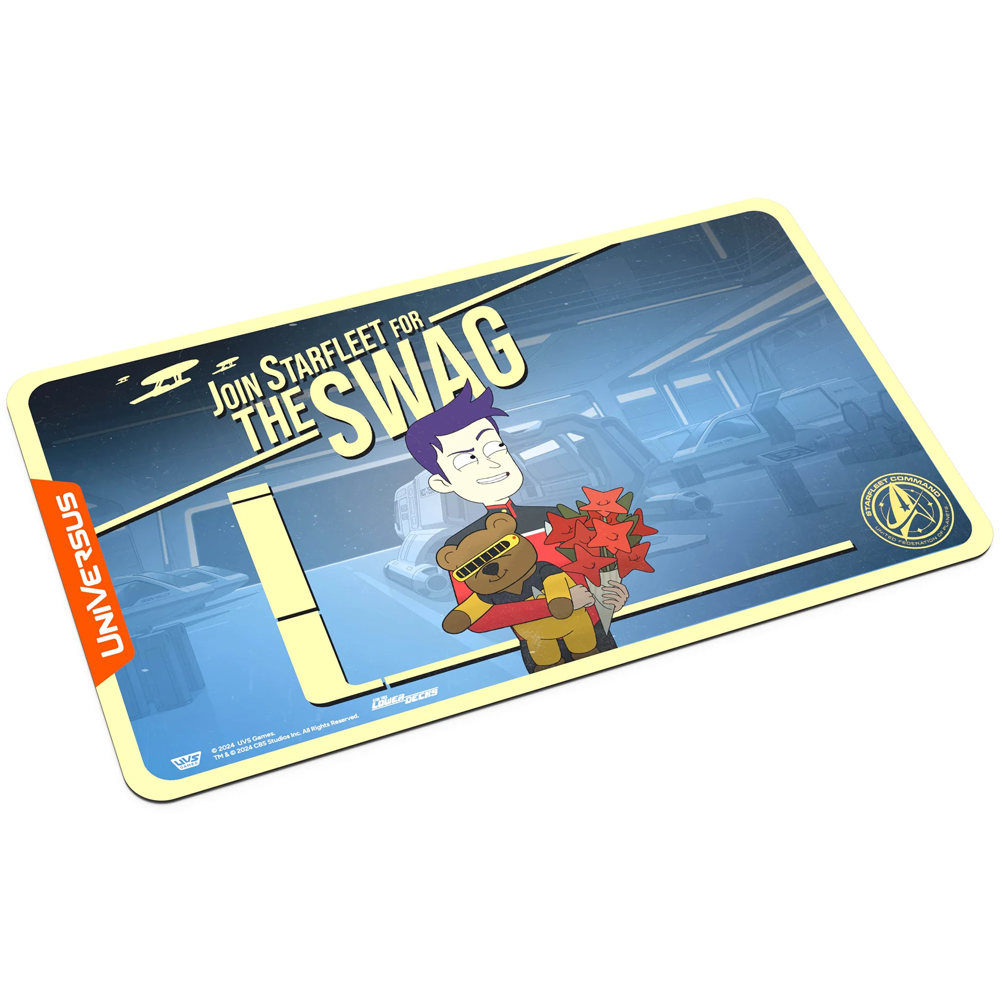 Star Trek Lower Decks Brad Boimler Playmat - 24x14" Neoprene Mat, Tabletop Card Game Accessory, Officially Licensed by UVS Games - Image 5