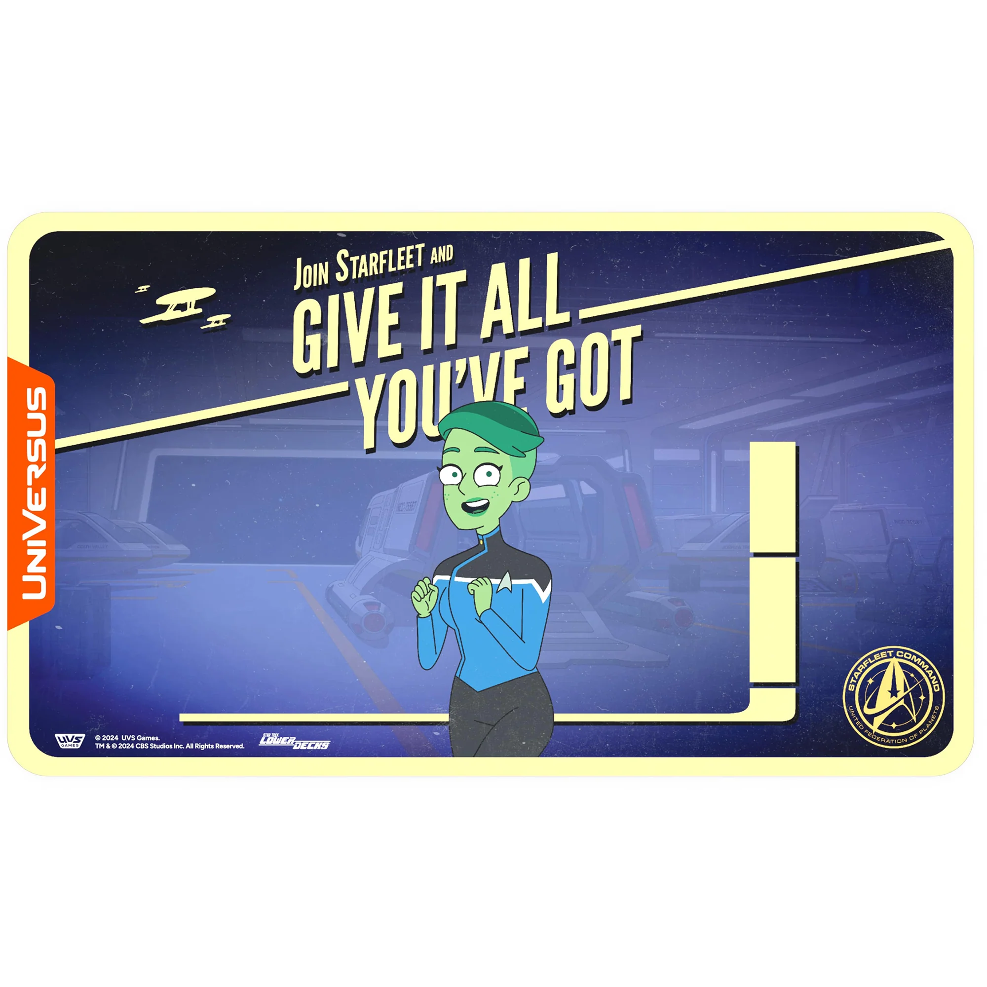 UniVersus Star Trek Lower Decks D’Vana Tendi Neoprene Playmat, 24x14"
