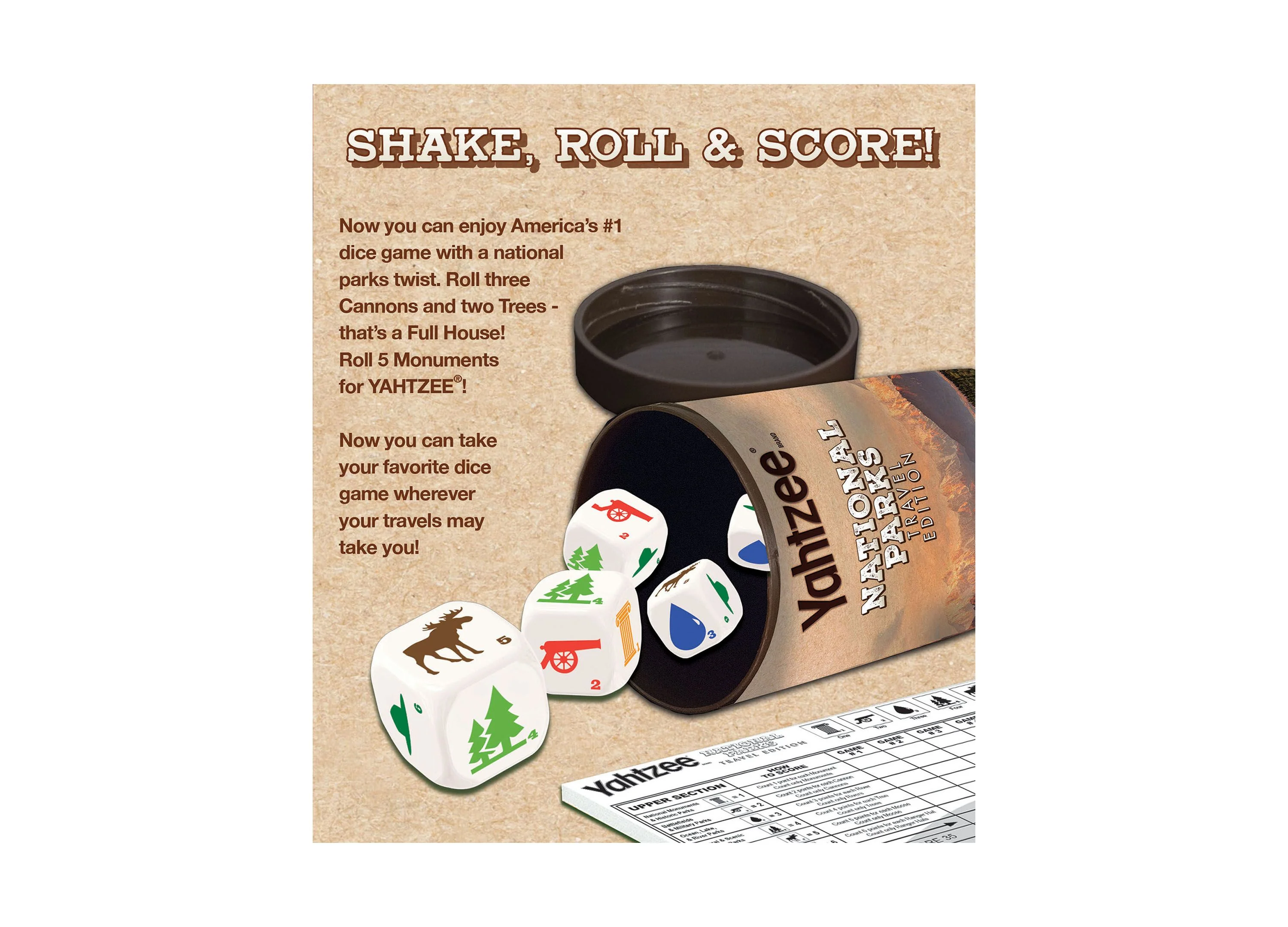 USAopoly YAHTZEE®: National Parks Travel Edition Dice Game - Image 3