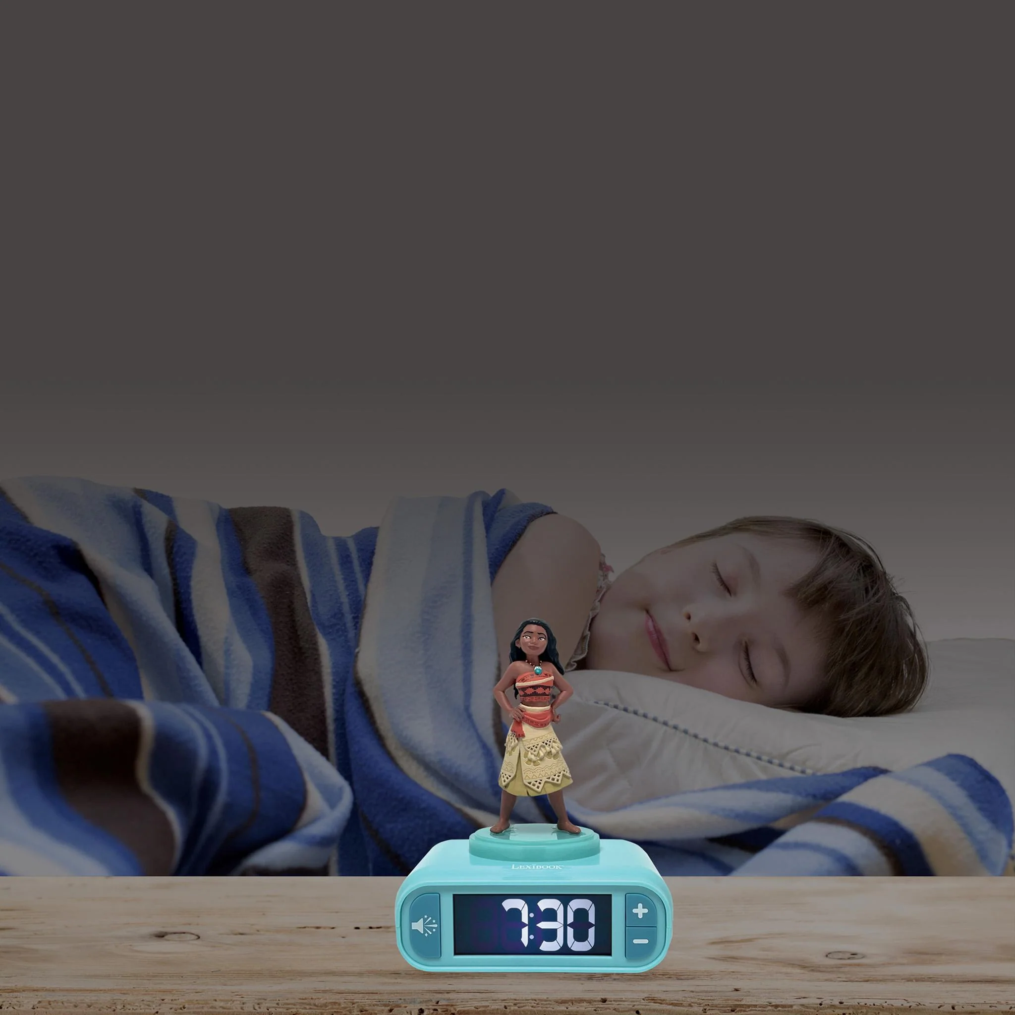 Lexibook Disney Vaiana Night Light Alarm Clock - Moana Themed - Image 5