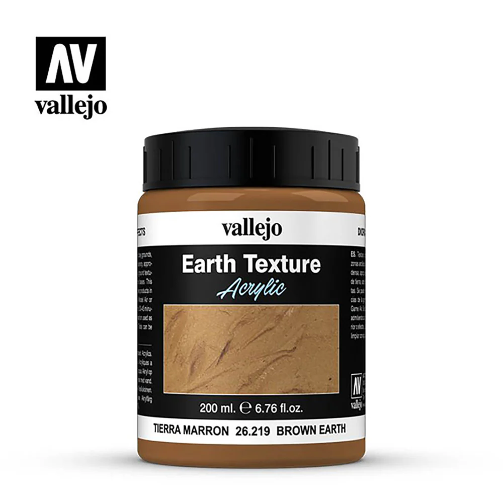 Vallejo Texture Acrylic Paint - Brown Earth 26219 - 6.79oz (200ml) - Image 3
