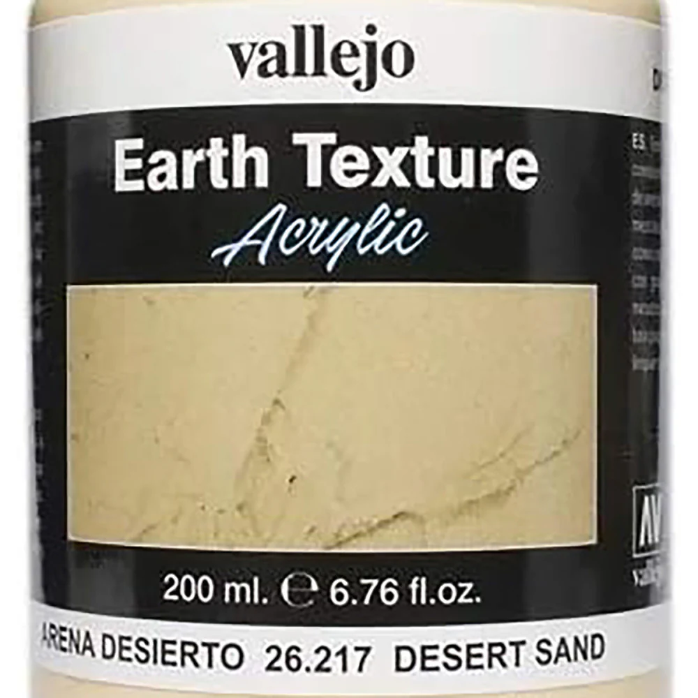 Vallejo Texture Acrylic Paint - Desert Sand Earth 26217 - 6.79 oz - Image 2
