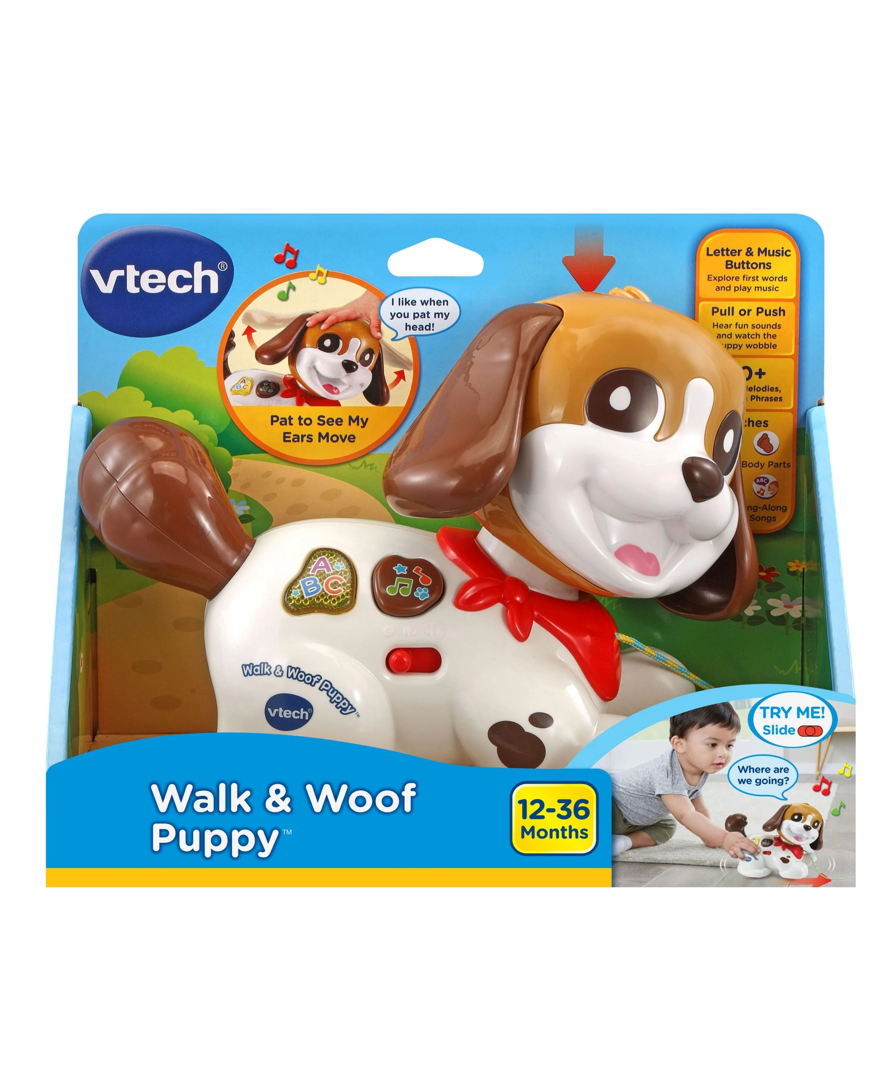 Walk Woof Pup - Interactive Pull-Along Puppy Toy - Image 2