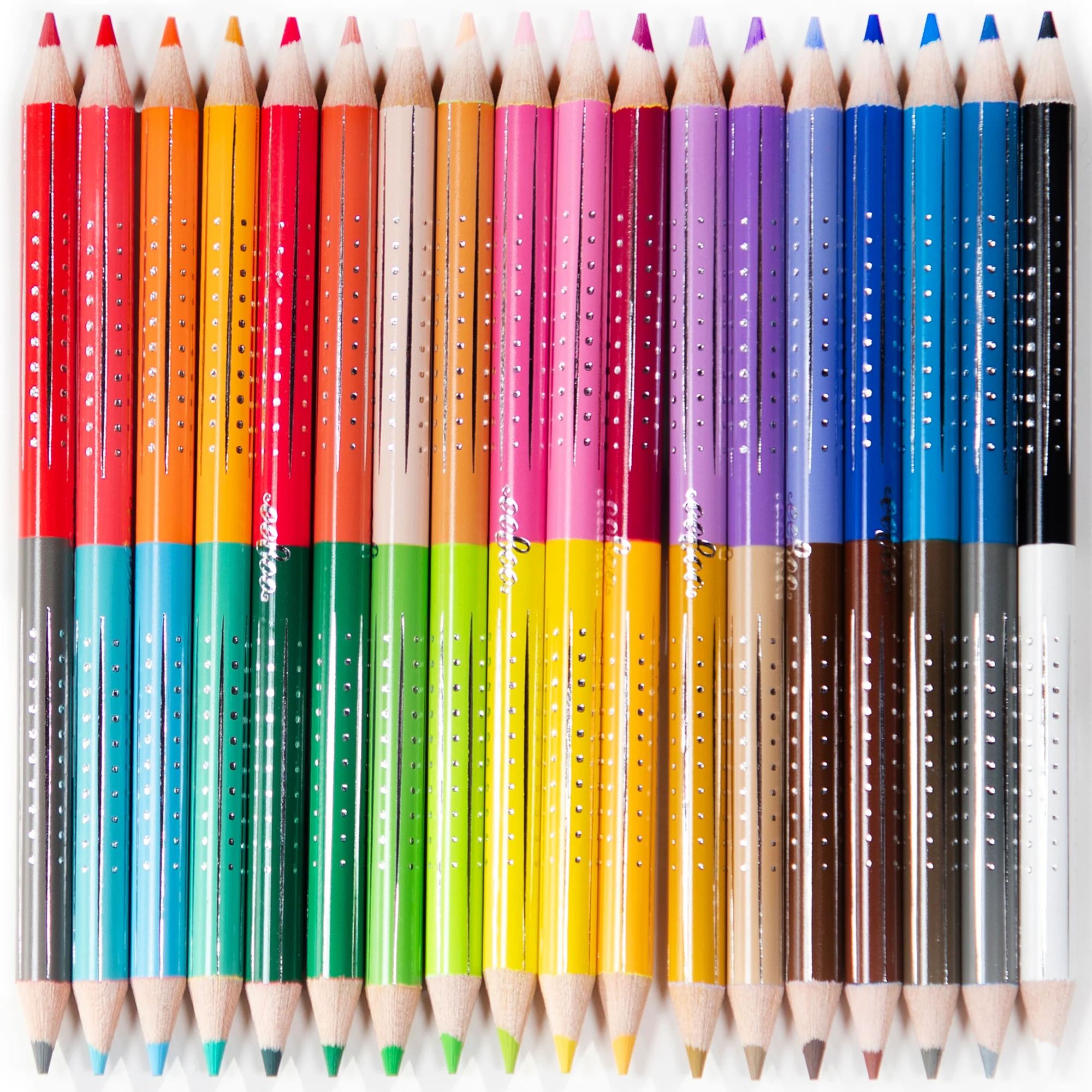 eeBoo Double-Sided Watercolor Pencils 18-Piece Set - Image 3