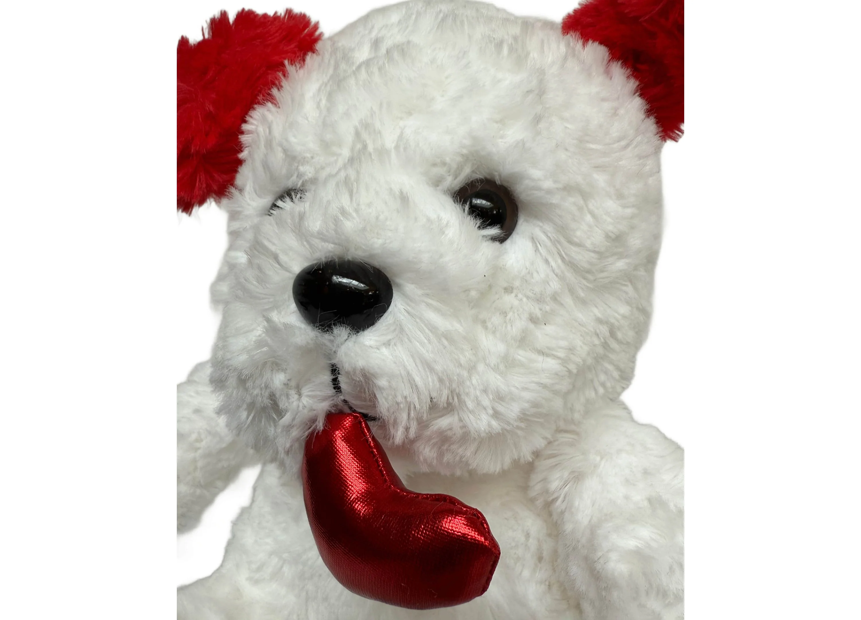 Snuggle Time Wild Hippo Valentine's Day Plush - Cuddly White & Brown - Image 3