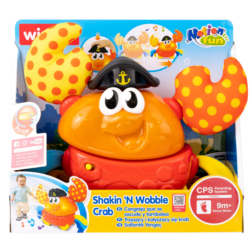 Winfun Shakin 'N Wobble Crab – Interactive Light & Sound Toy for Toddlers