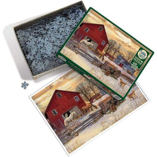 Cobble Hill Winter on the Farm Jigsaw Puzzle - 1000 pc - Image 3