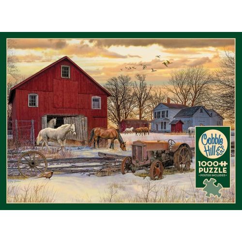 Cobble Hill Winter on the Farm Jigsaw Puzzle - 1000 pc - Image 4
