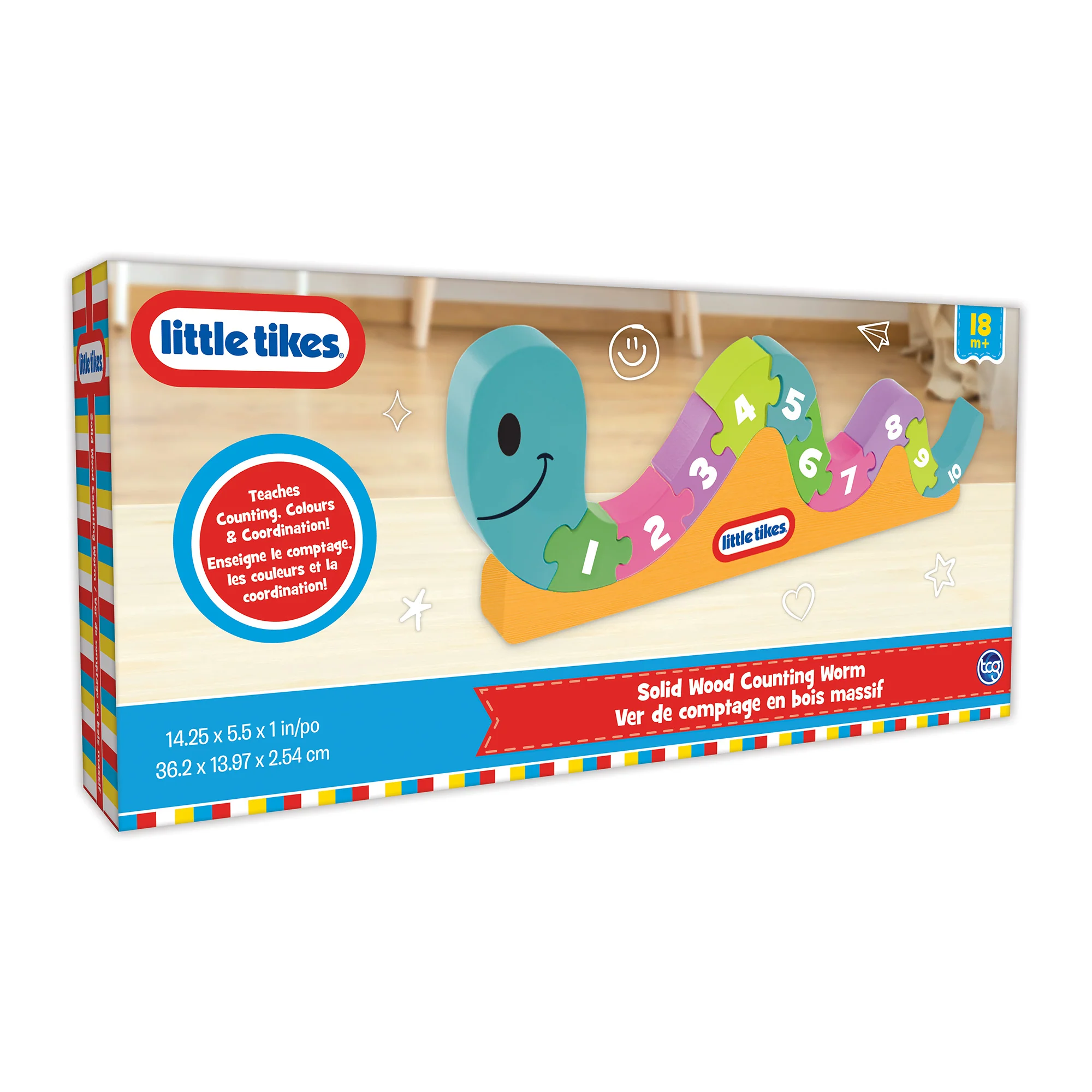 Little Tikes Rainbow Counting Worm - Colorful Number Blocks - Image 2
