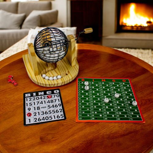 Classic Wooden Bingo Set with Colorful Accessories - Image 9
