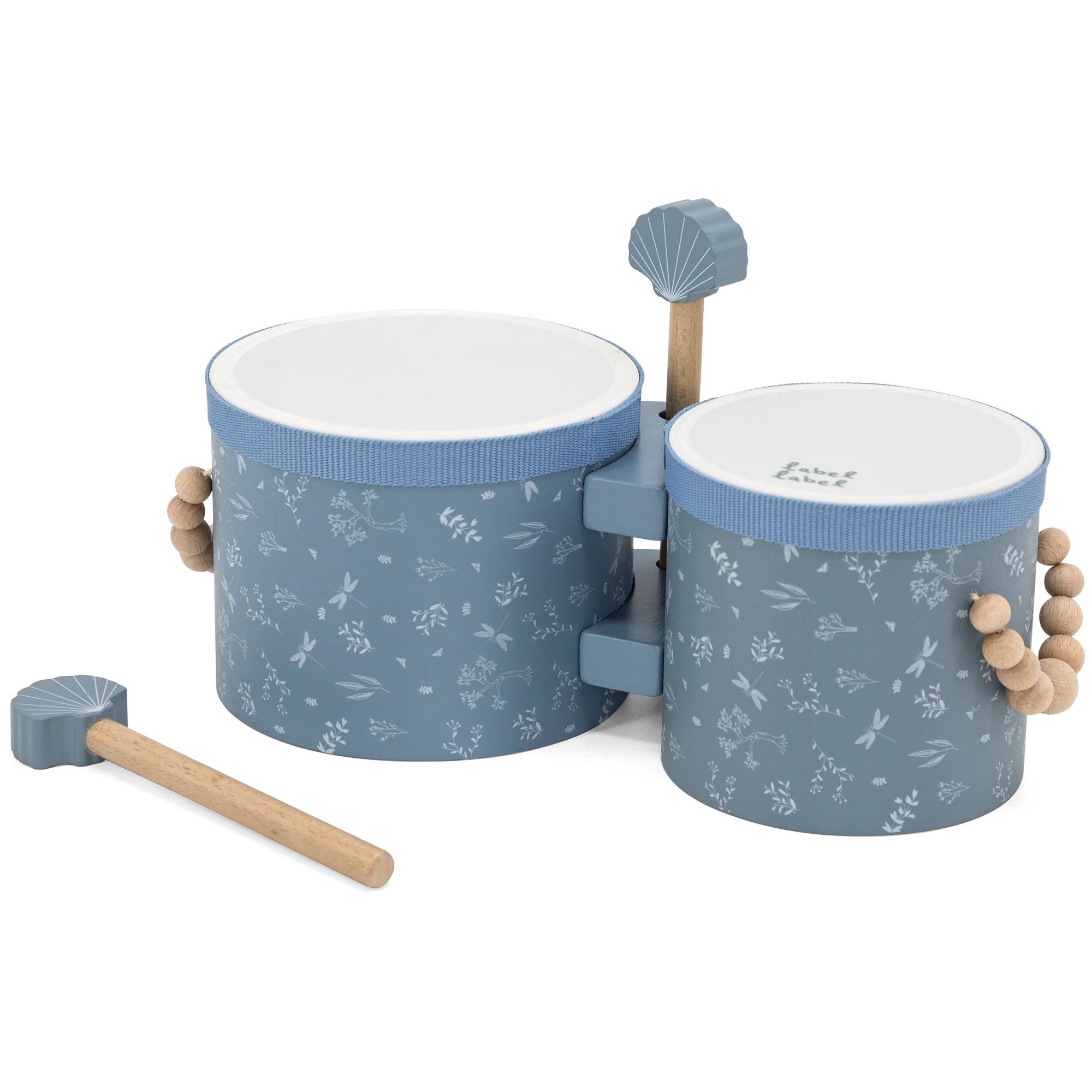 Wooden Bongos: Blue